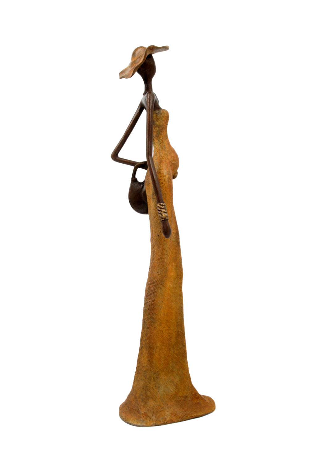 Bronze Issouf 55 cm orange n°1 Bronzes d&#39;Afrique