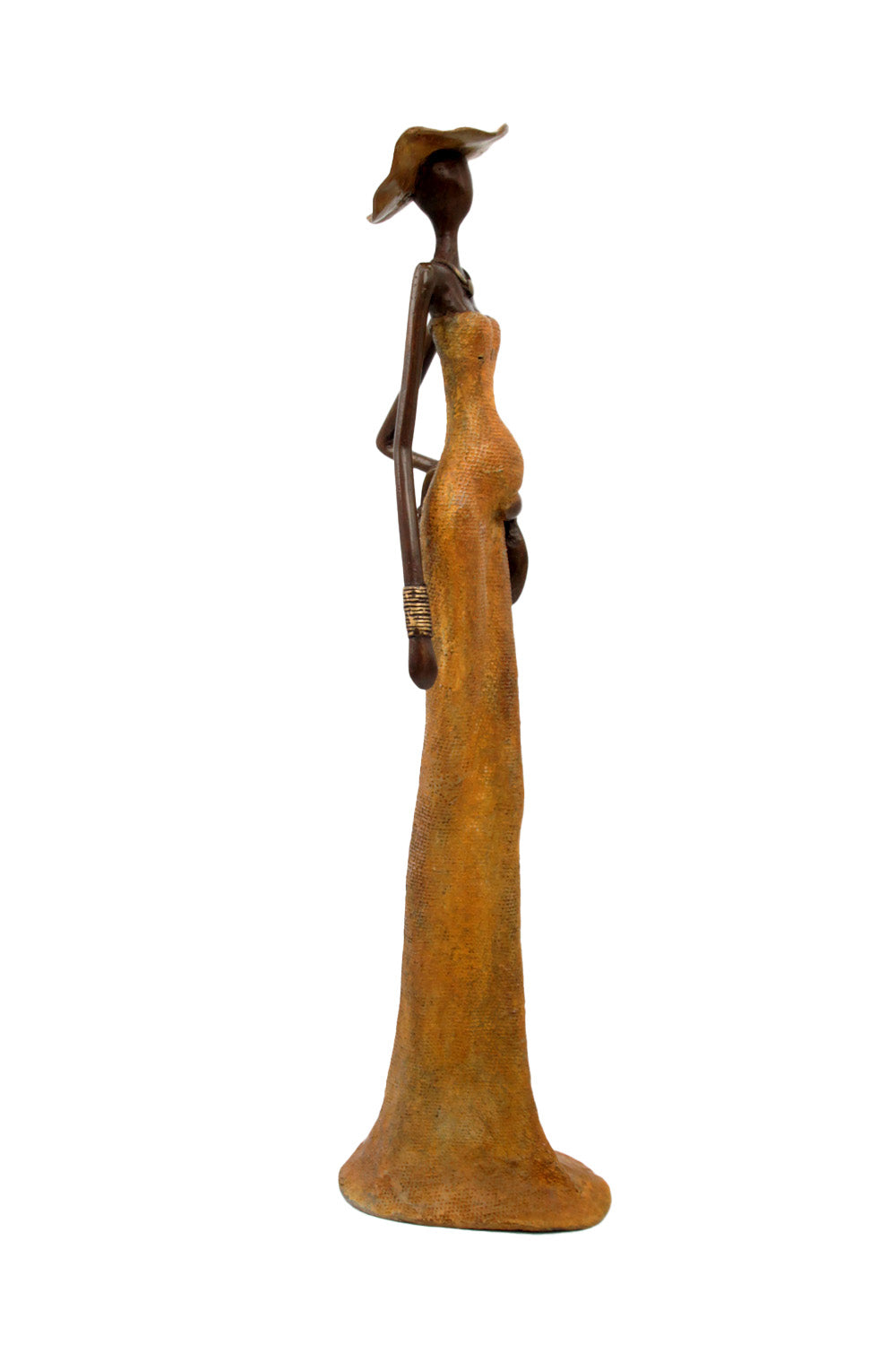 Bronze Issouf 55 cm orange n°1 Bronzes d&#39;Afrique