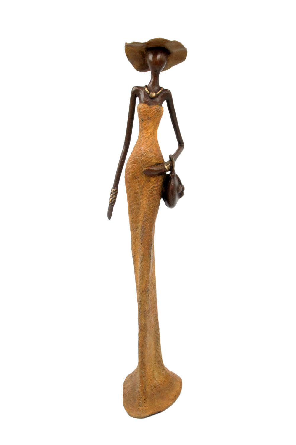 Bronze Issouf 55 cm orange n°1 Bronzes d&#39;Afrique