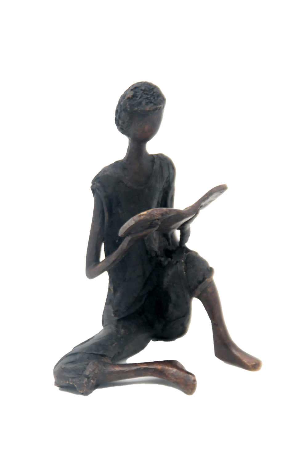 Bronze assis à poser 25 cm noir n°7 Bronzes d'Afrique