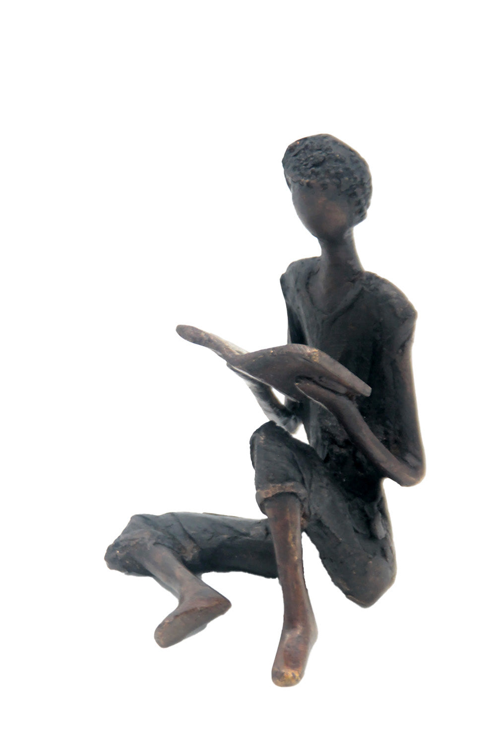 Bronze assis à poser 25 cm noir n°7 Bronzes d'Afrique