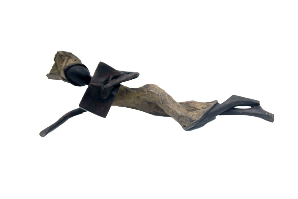 Bronze allongé 20 cm vert n°2 Bronzes d&#39;Afrique
