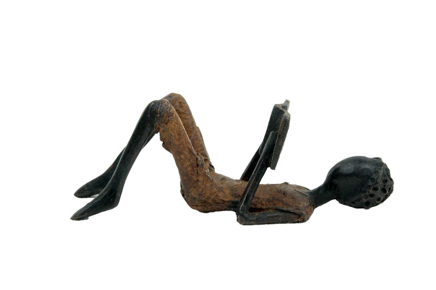 Bronze allongé 20 cm marron n°3 Bronzes d&#39;Afrique