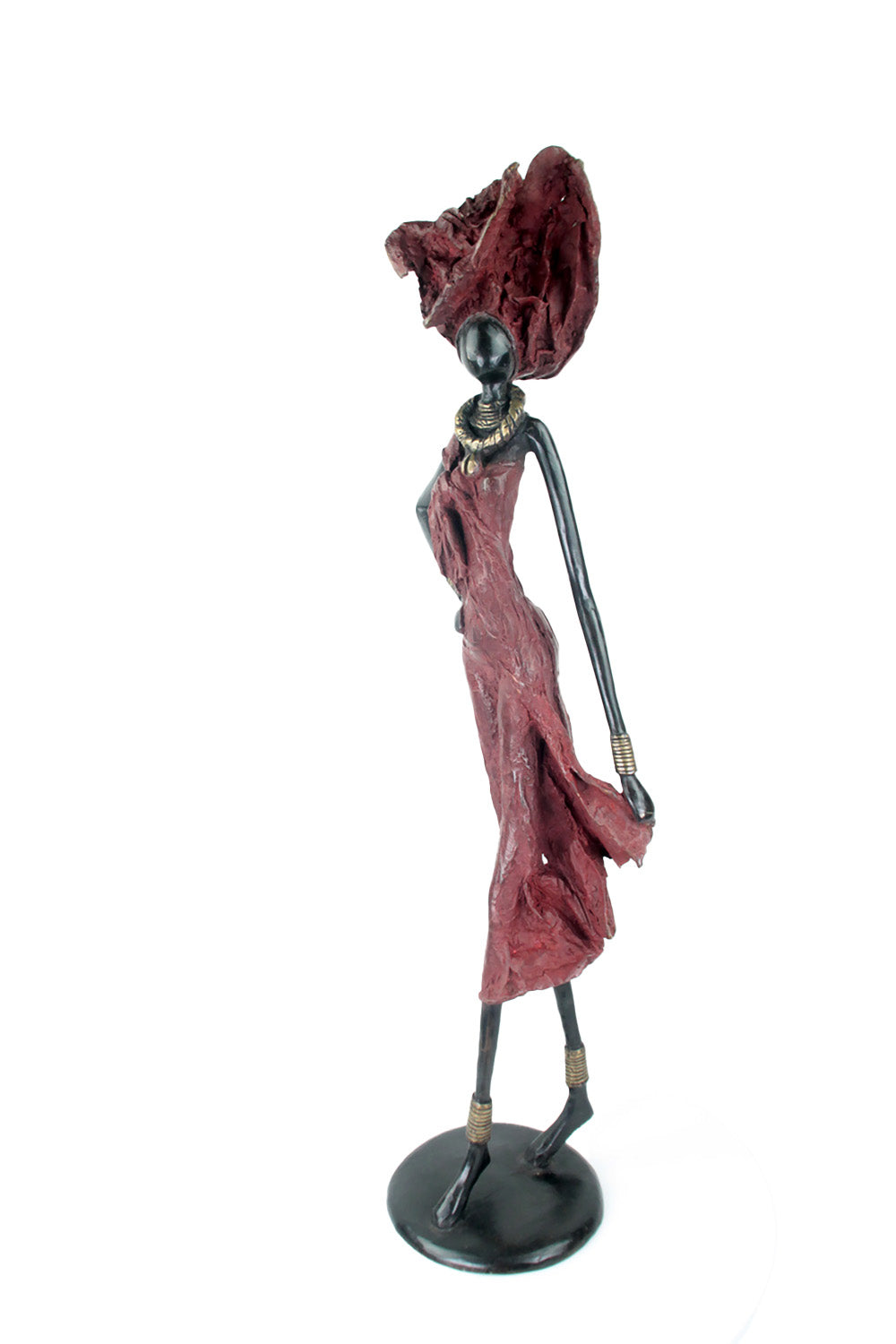 Bronze Issouf 70 cm rouge n°1 Bronzes d&#39;Afrique