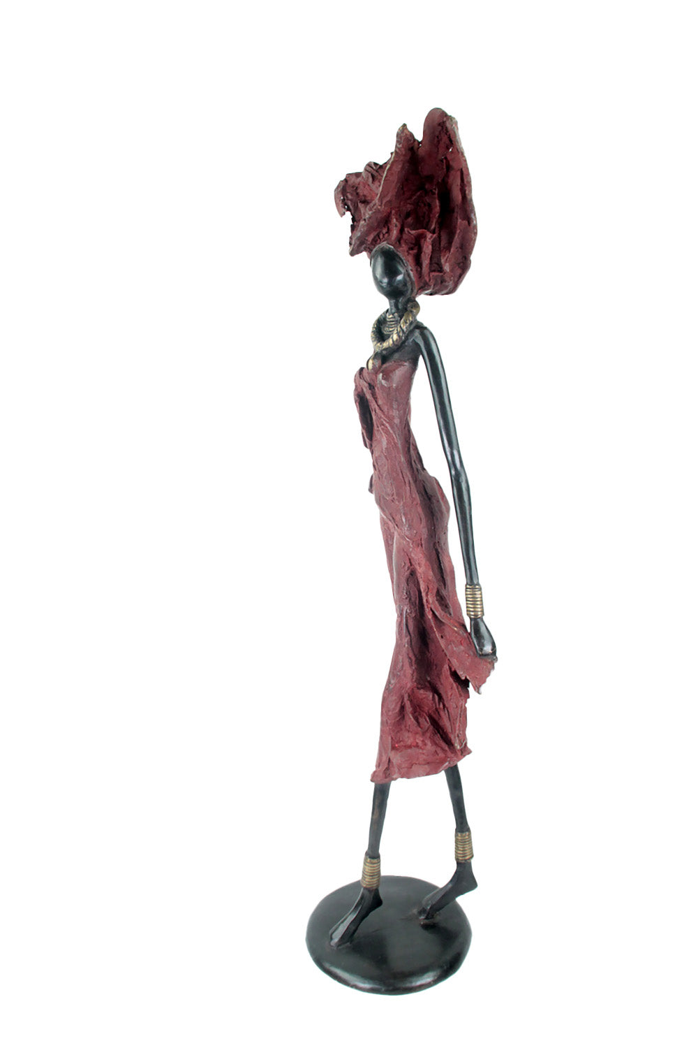 Bronze Issouf 70 cm rouge n°1 Bronzes d&#39;Afrique