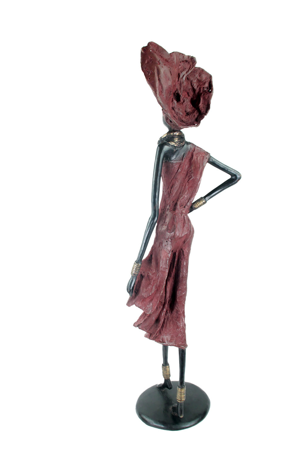 Bronze Issouf 70 cm rouge n°1 Bronzes d&#39;Afrique