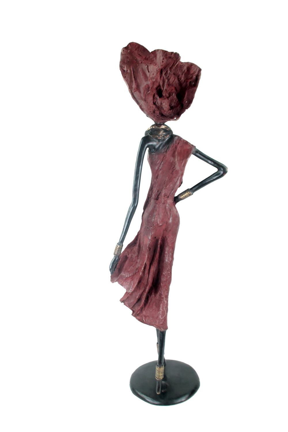 Bronze Issouf 70 cm rouge n°1 Bronzes d&#39;Afrique