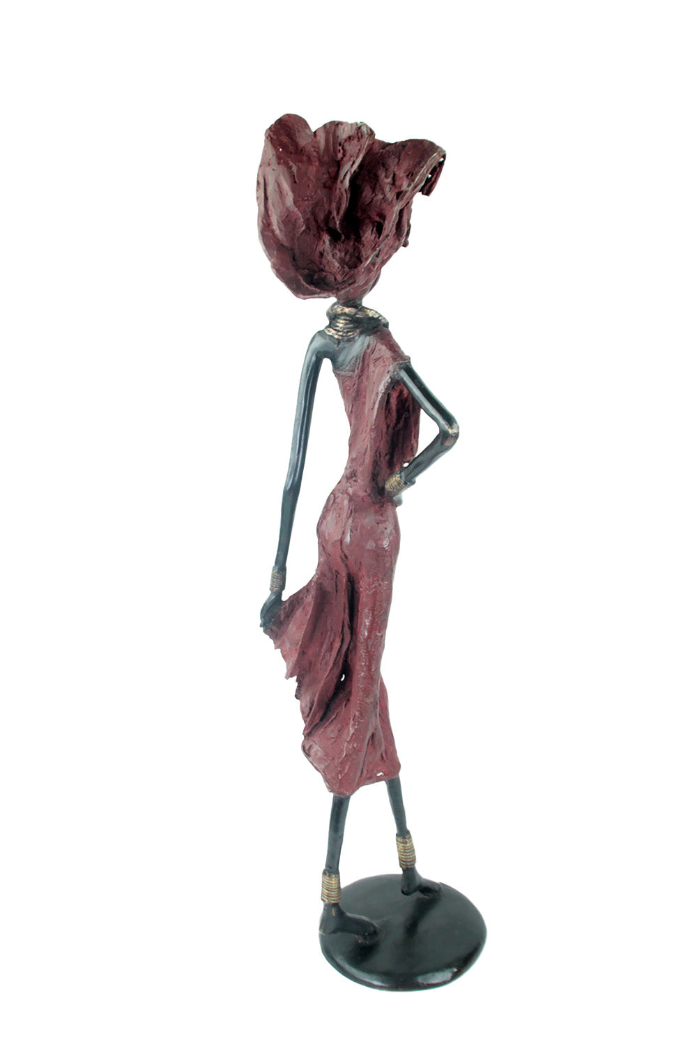 Bronze Issouf 70 cm rouge n°1 Bronzes d&#39;Afrique