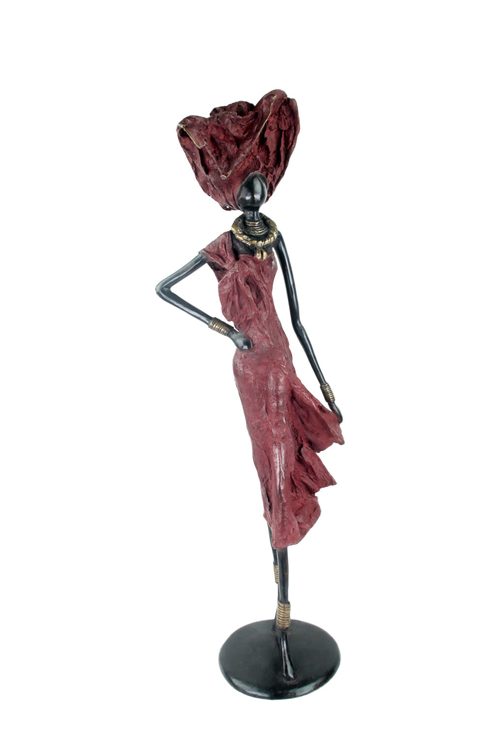 Bronze Issouf 70 cm rouge n°1 Bronzes d&#39;Afrique