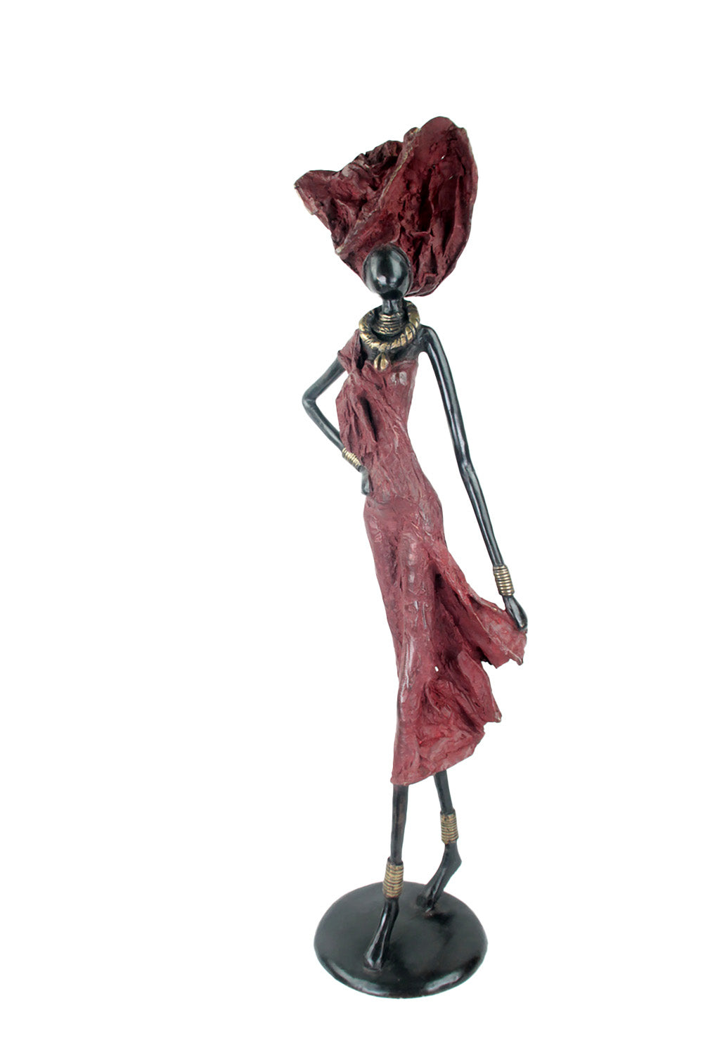 Bronze Issouf 70 cm rouge n°1 Bronzes d&#39;Afrique