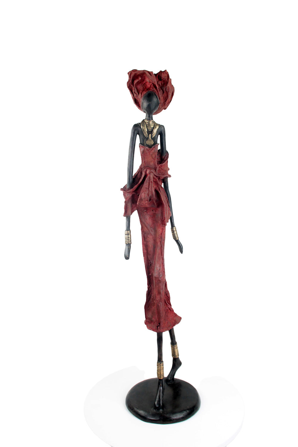 Bronze Issouf 80 cm rouge n°1 Bronzes d&#39;Afrique