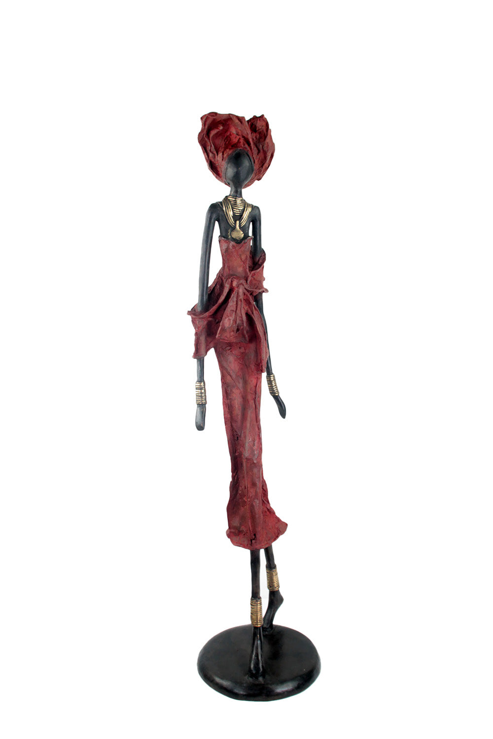 Bronze Issouf 80 cm rouge n°1 Bronzes d'Afrique