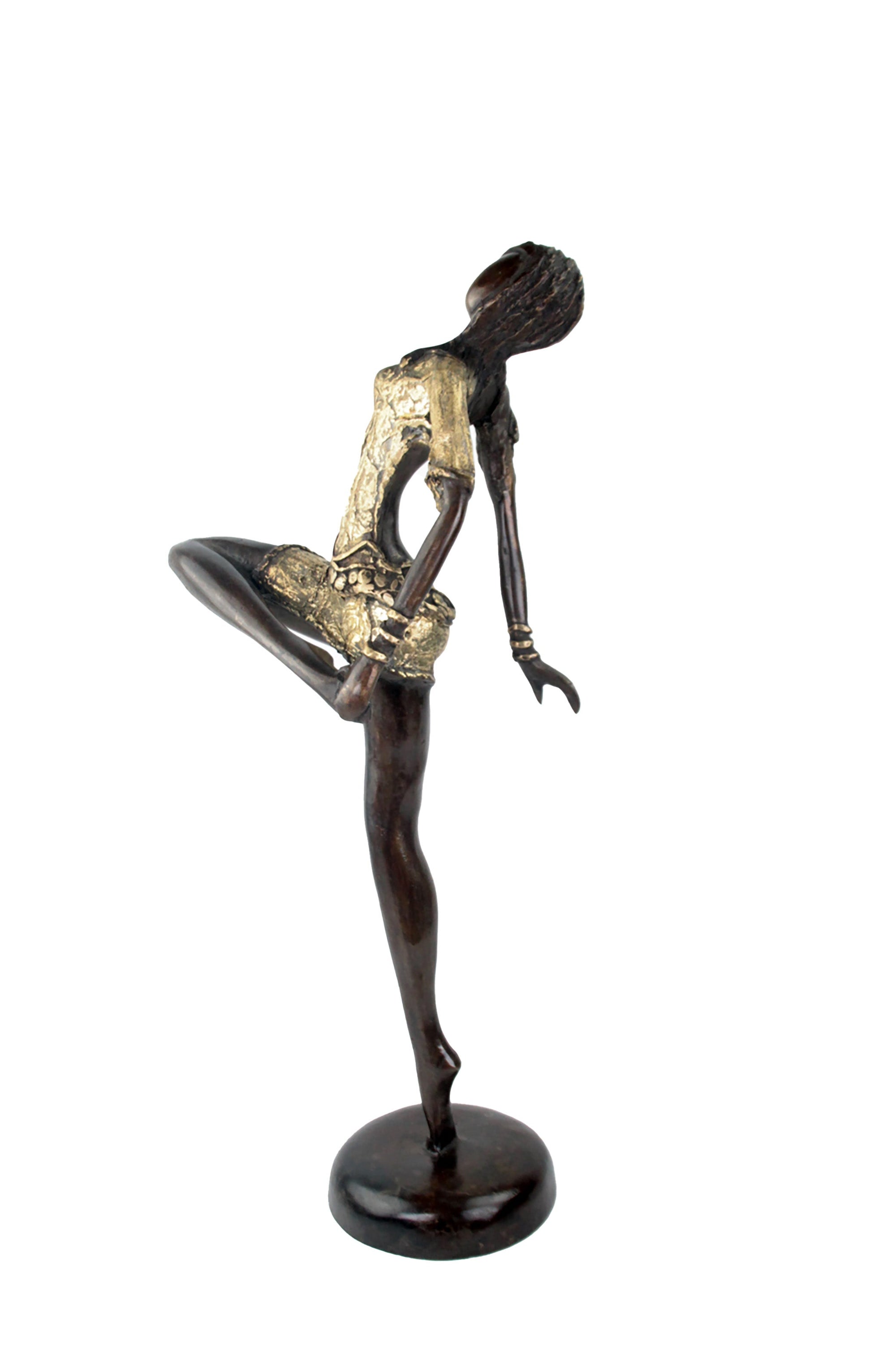 Bronze Issouf danseuse 55 cm doré n°1 Bronzes d&#39;Afrique