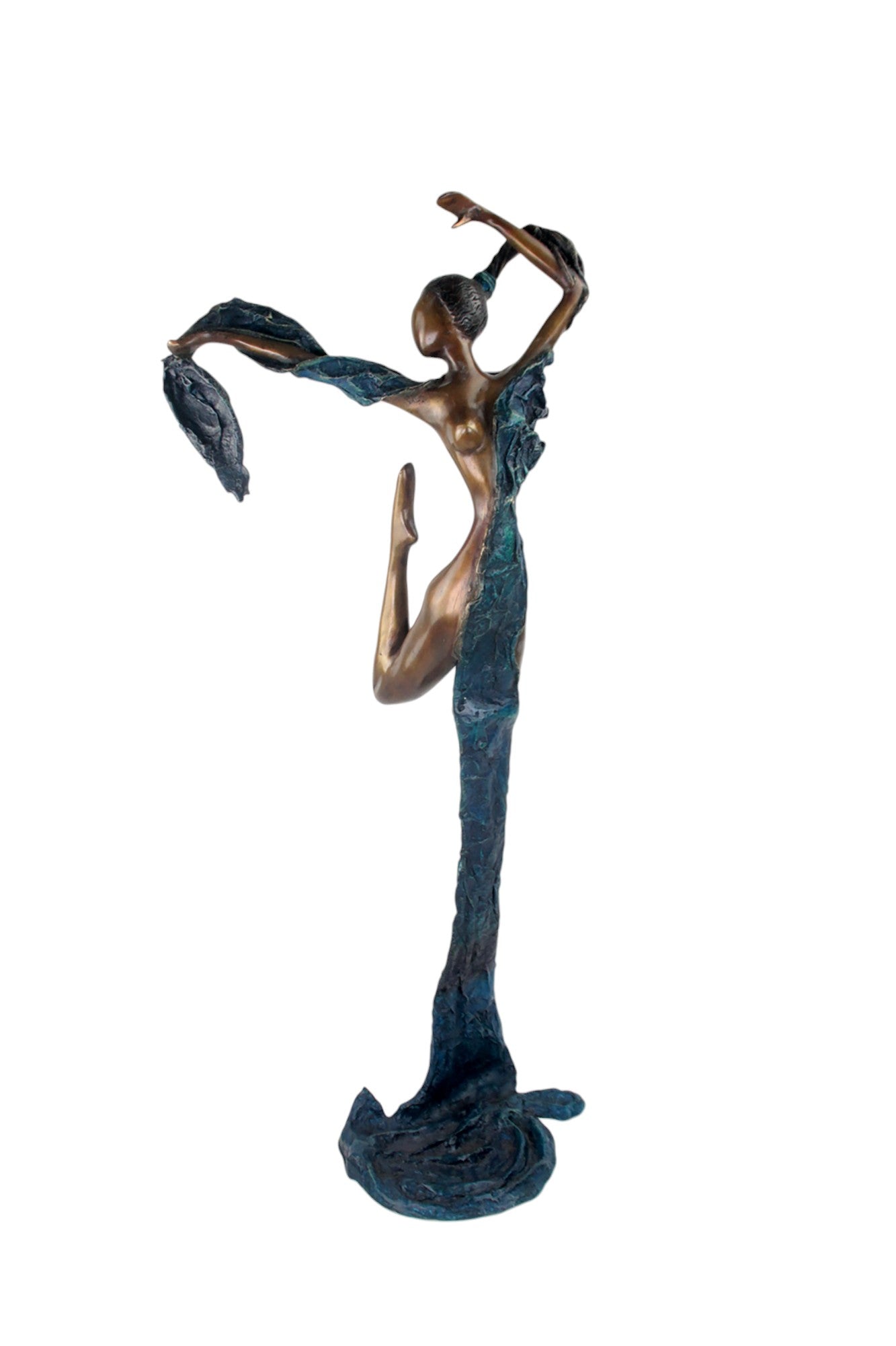 Bronze Issouf danseuse 70 cm bleu n°1 Bronzes d'Afrique
