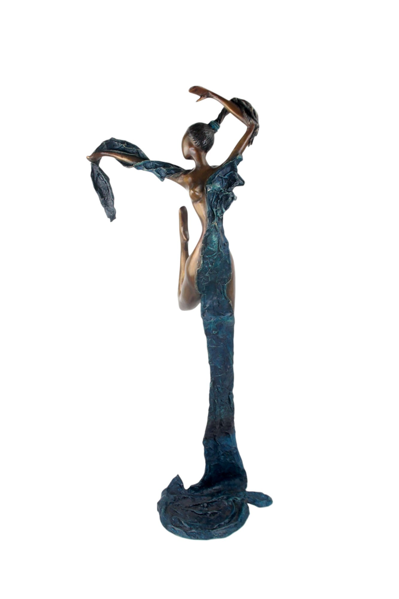 Bronze Issouf danseuse 70 cm bleu n°1 Bronzes d'Afrique