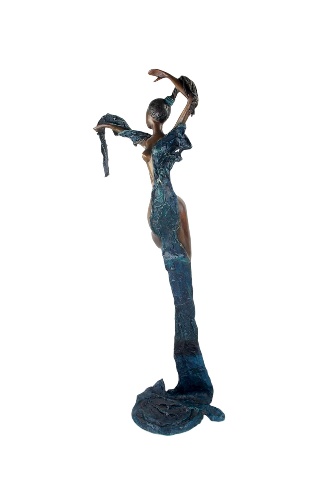 Bronze Issouf danseuse 70 cm bleu n°1 Bronzes d'Afrique