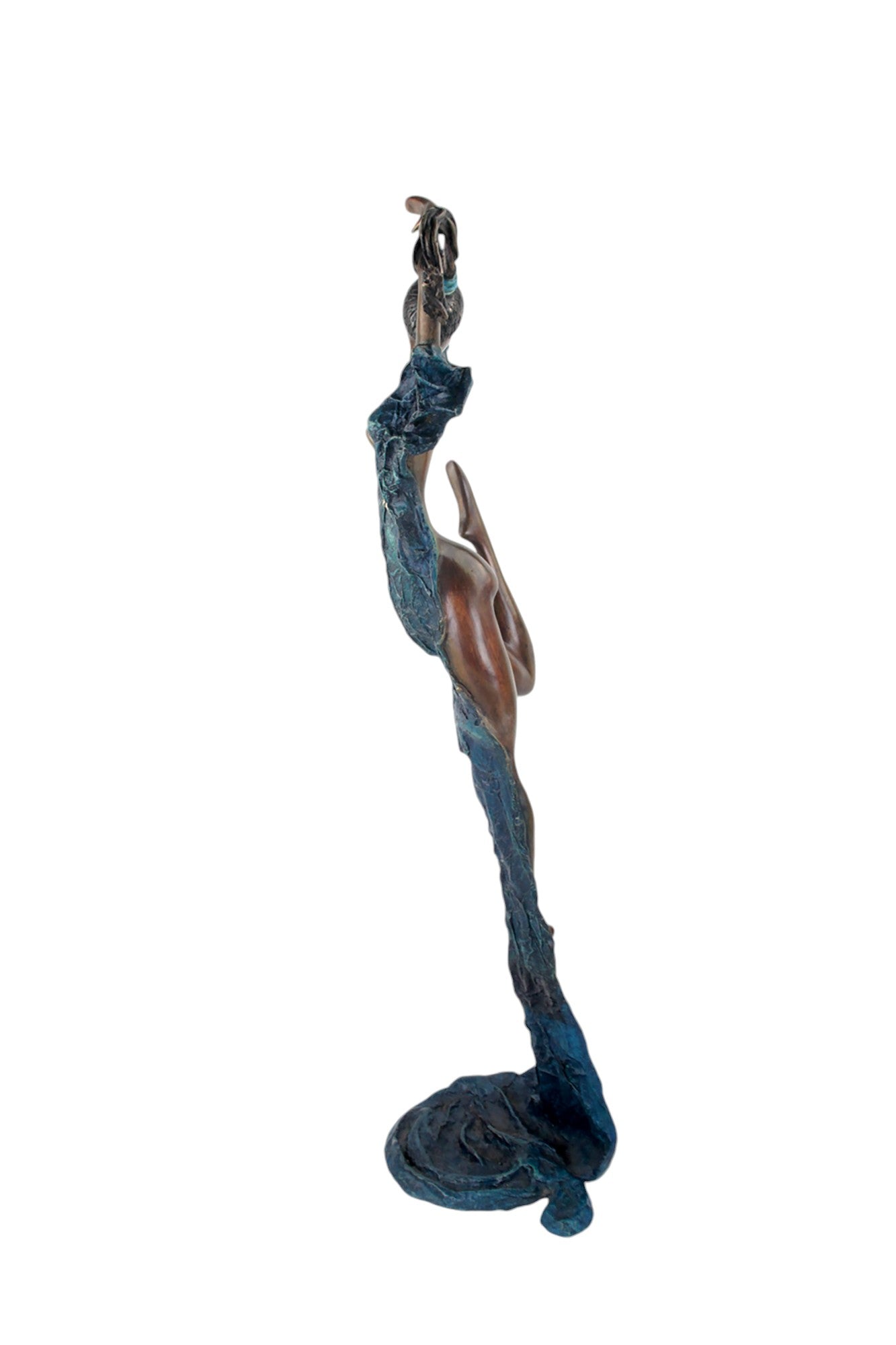 Bronze Issouf danseuse 70 cm bleu n°1 Bronzes d'Afrique