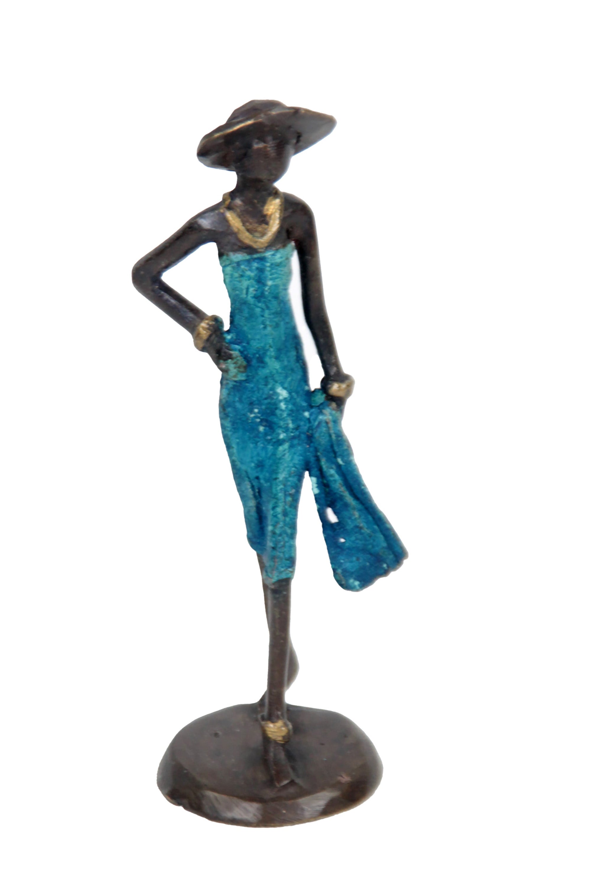 Bronze 15 cm bleu n°15 Bronzes d'Afrique