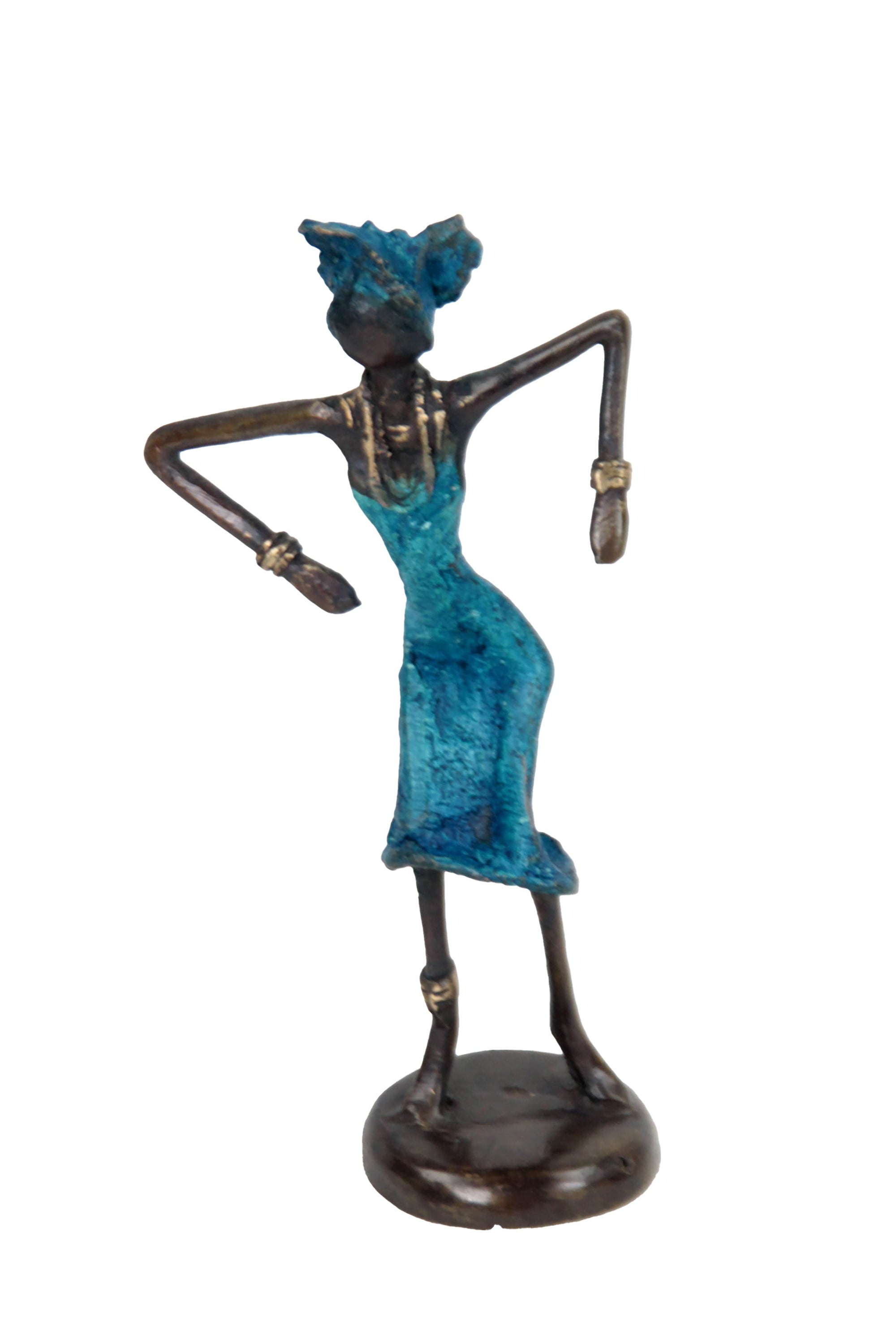 Bronze 15 cm bleu n°31 Bronzes d&#39;Afrique