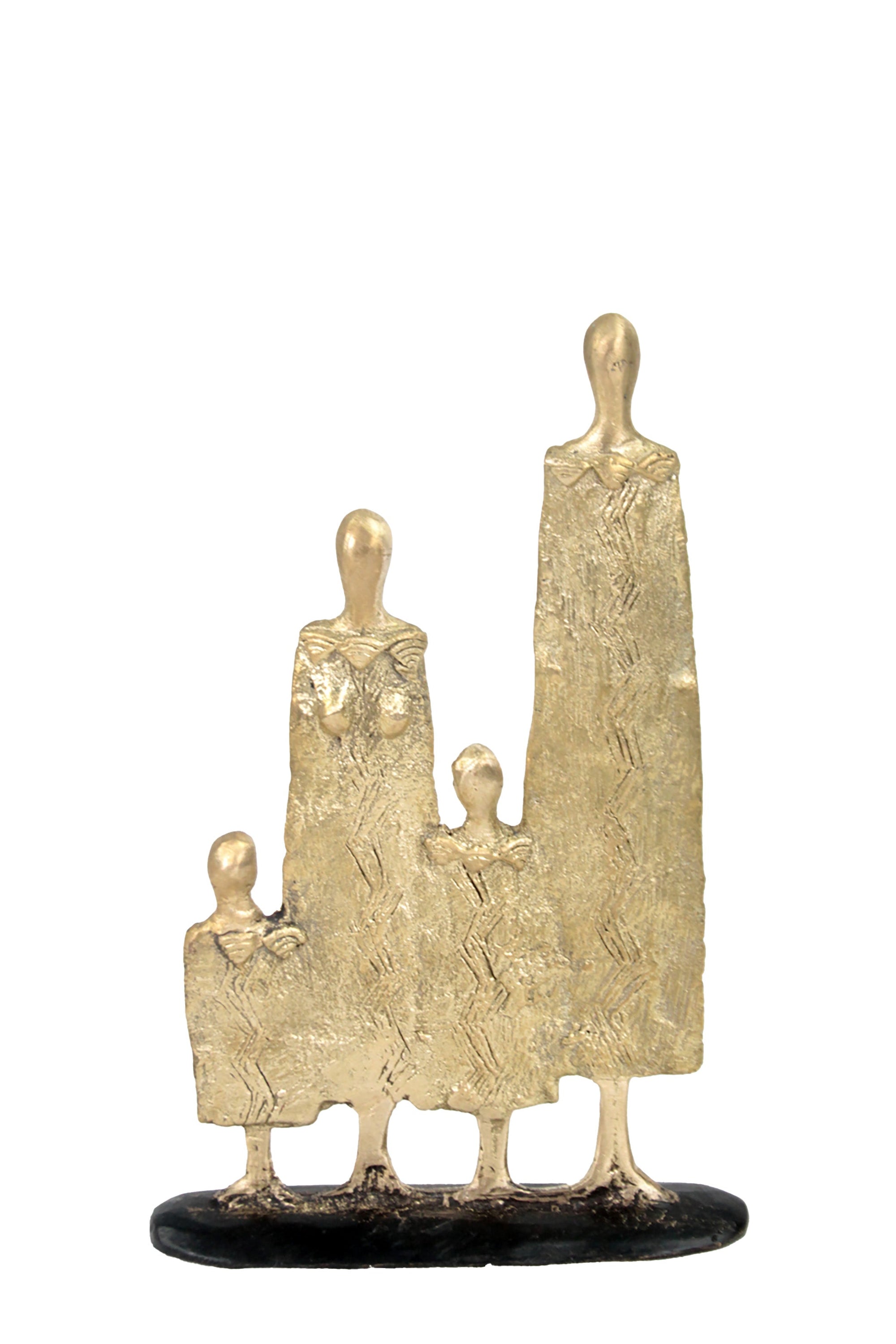 Bronze famille à 4 20 cm doré n°1 Bronzes d'Afrique
