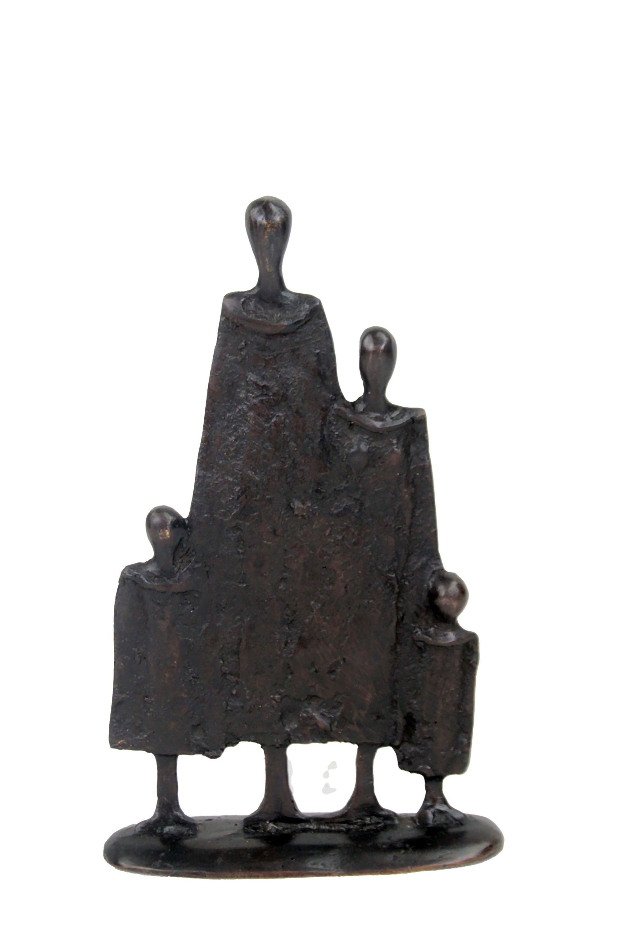 Bronze famille à 4 20 cm noir n°2 Bronzes d'Afrique