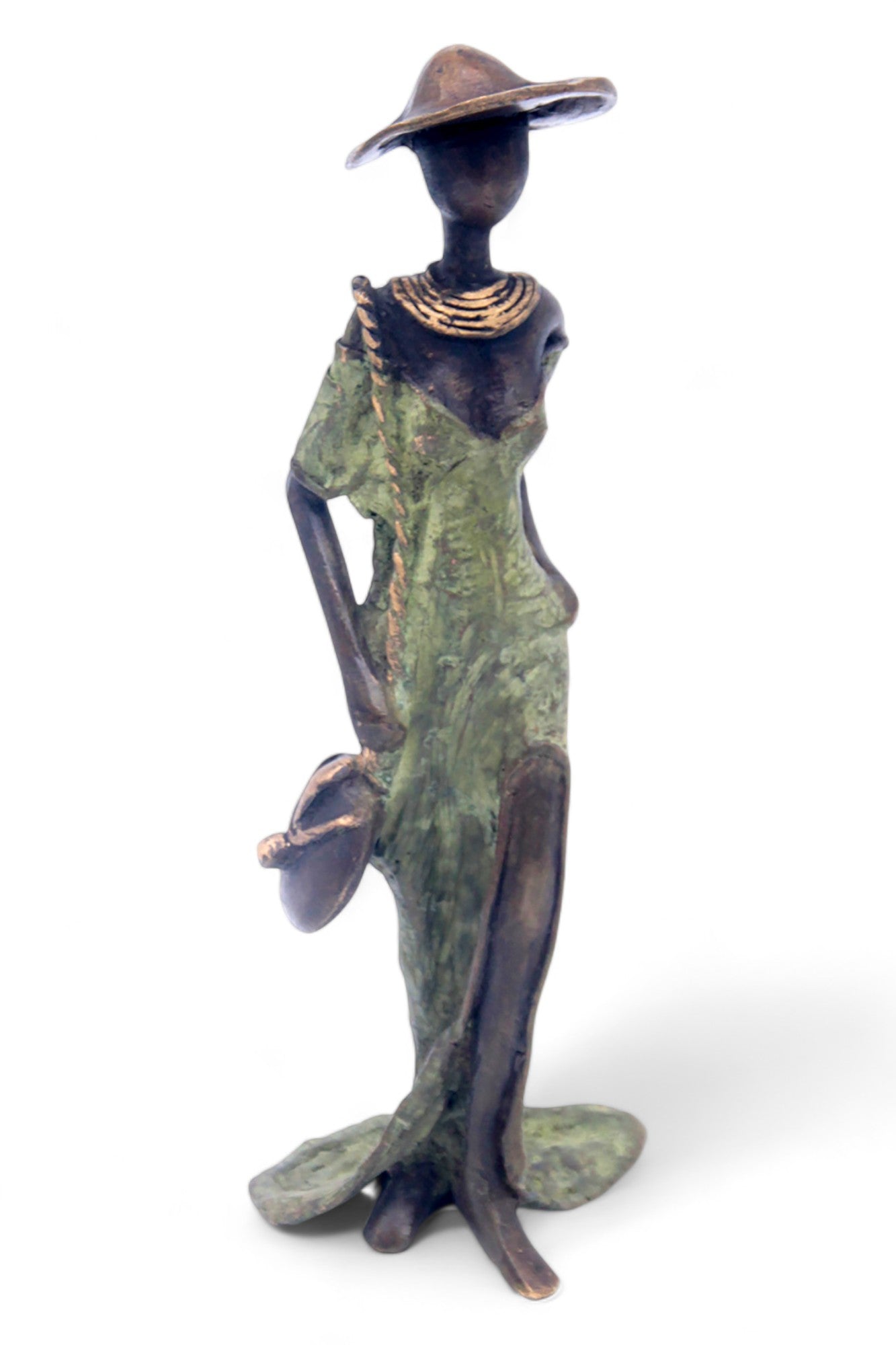 Bronze 25 cm vert n°17 Bronzes d&#39;Afrique