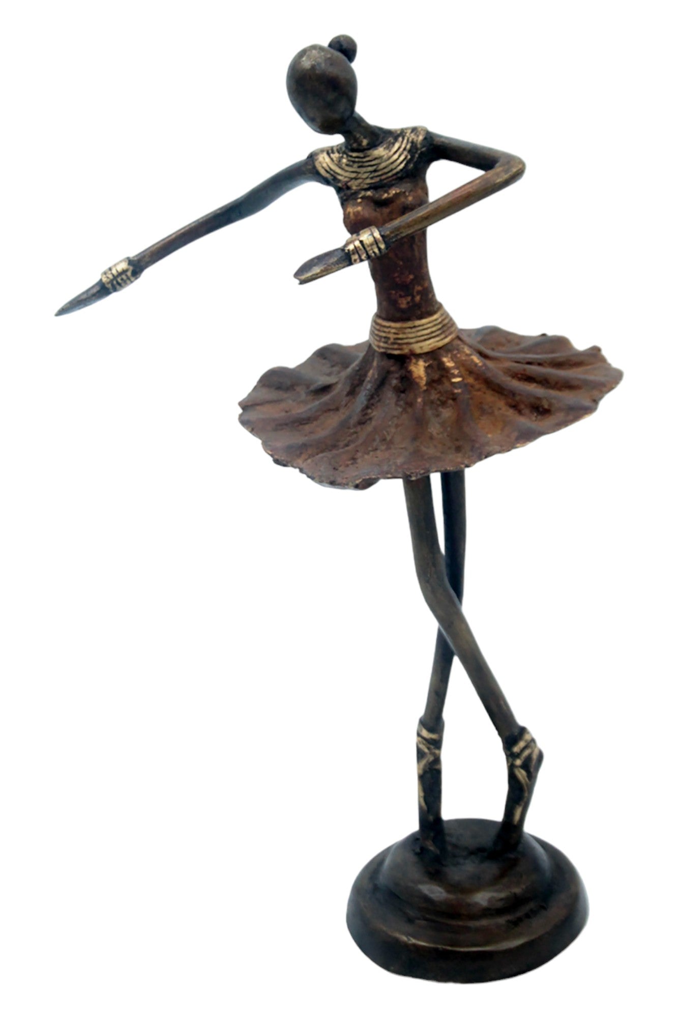 Ballerine 25 cm marron n°3 Bronzes d&#39;Afrique