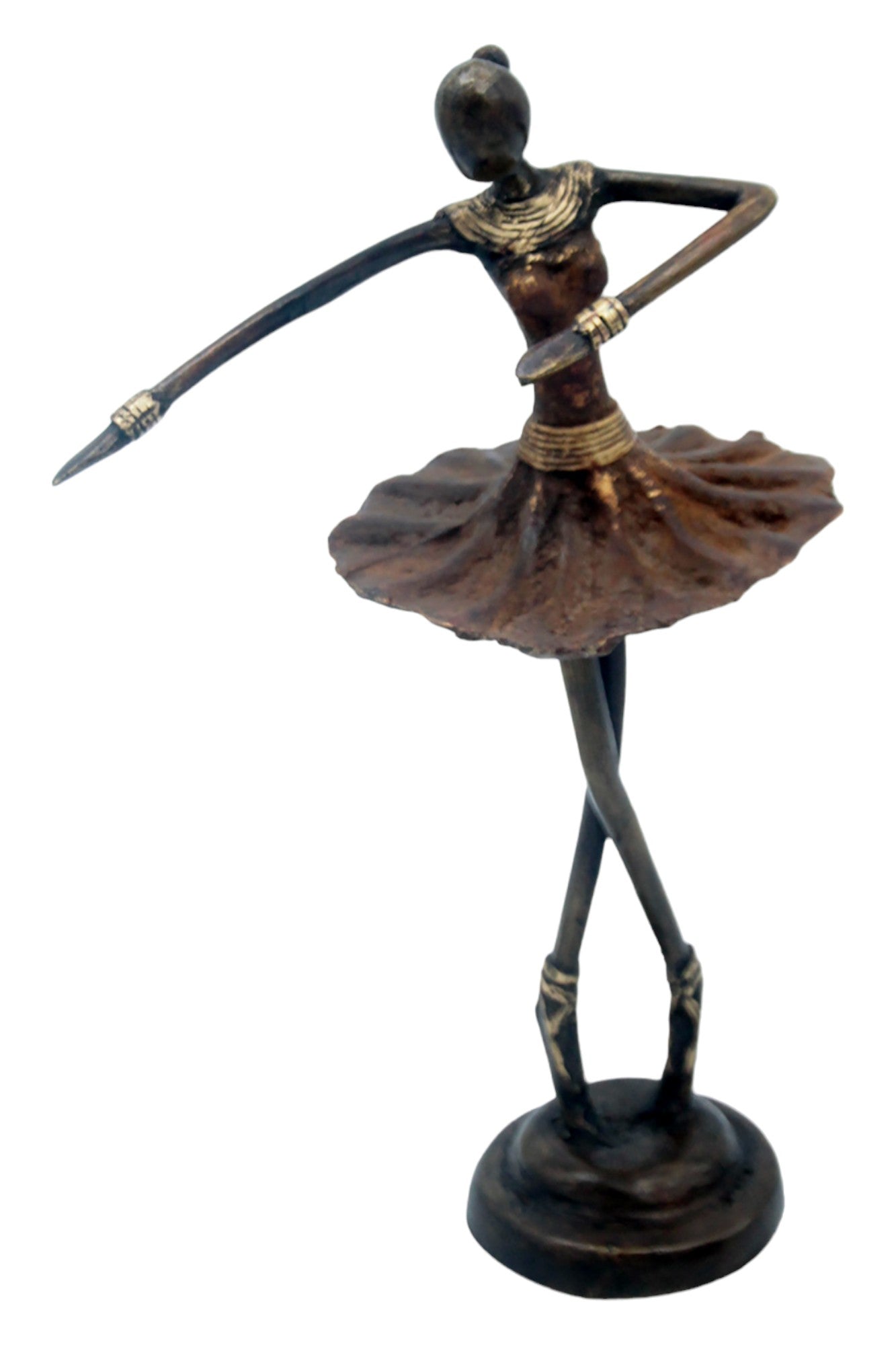 Ballerine 25 cm marron n°3 Bronzes d&#39;Afrique