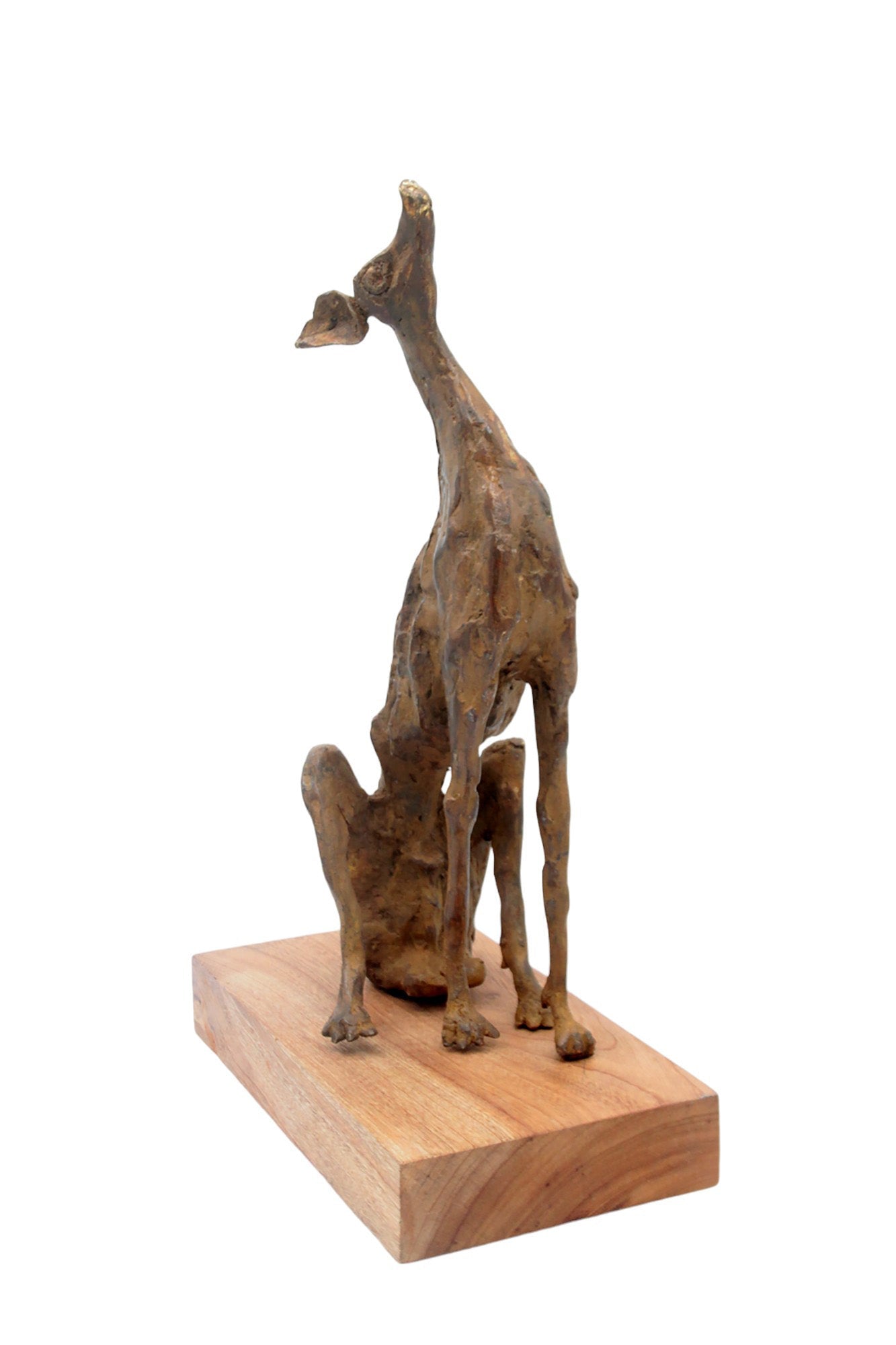 Bronze lévrier 35 cm marron n°1 Bronzes d&#39;Afrique