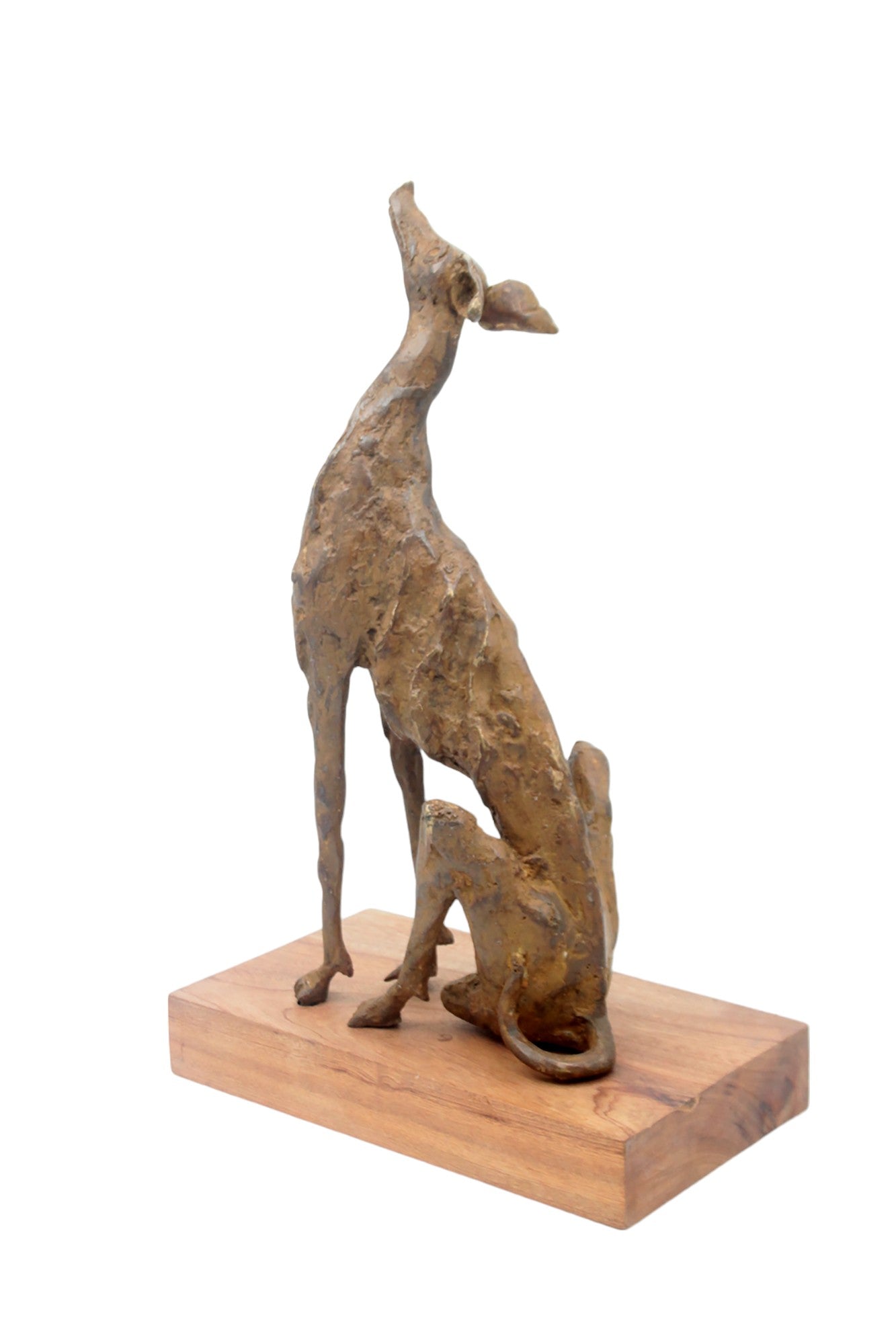 Bronze lévrier 35 cm marron n°1 Bronzes d&#39;Afrique