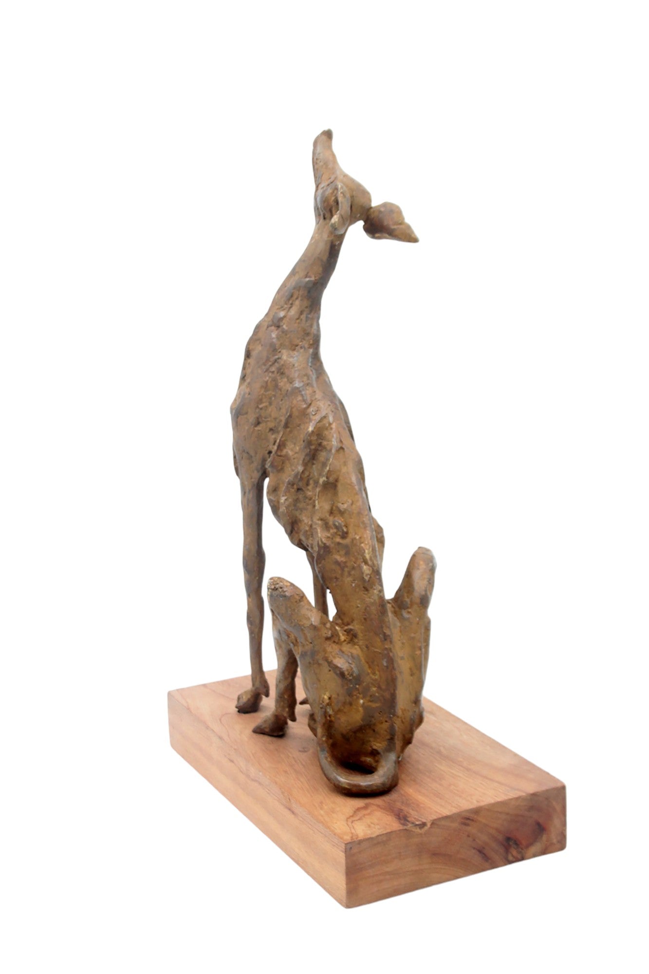 Bronze lévrier 35 cm marron n°1 Bronzes d&#39;Afrique