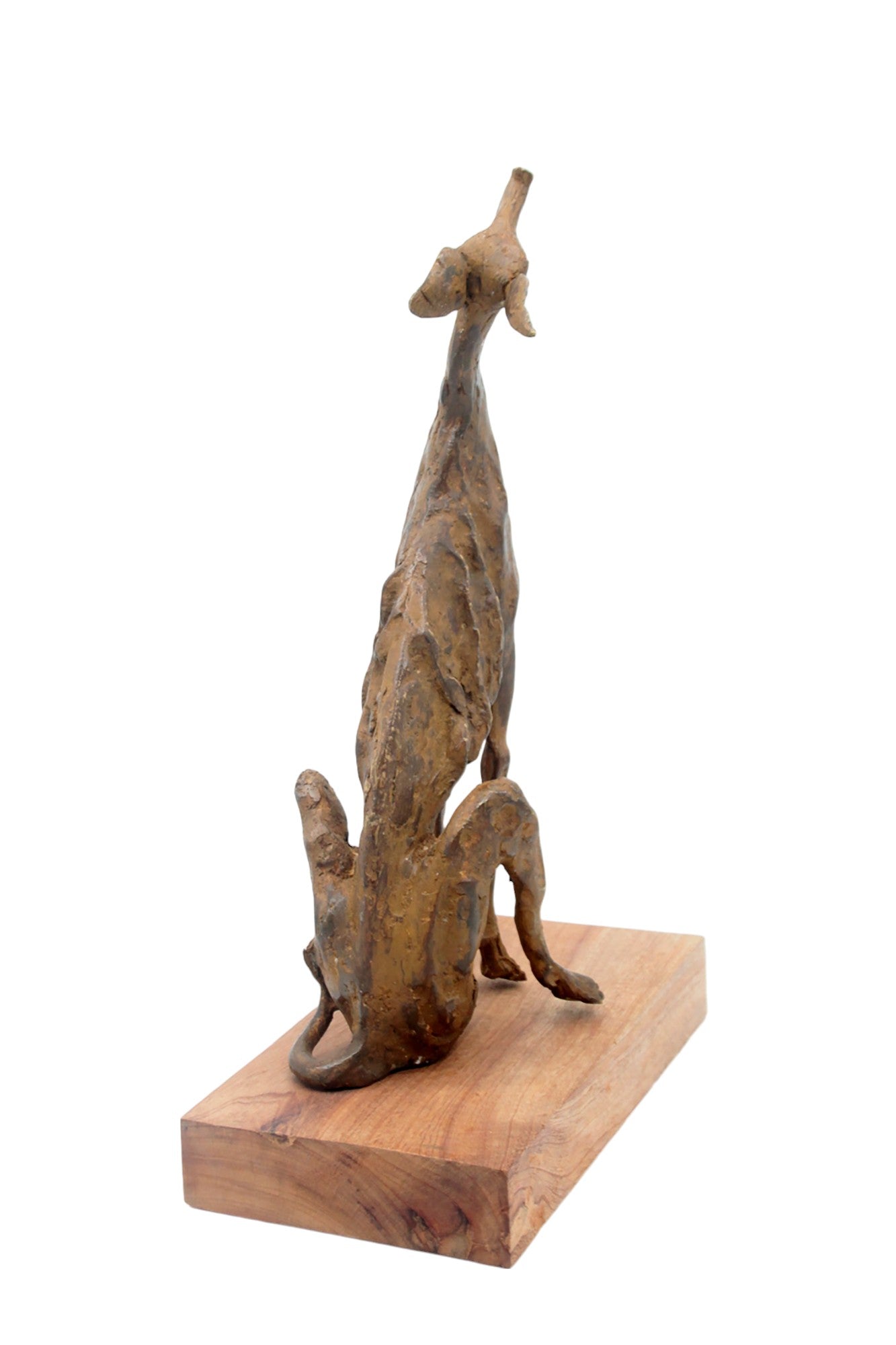 Bronze lévrier 35 cm marron n°1 Bronzes d&#39;Afrique