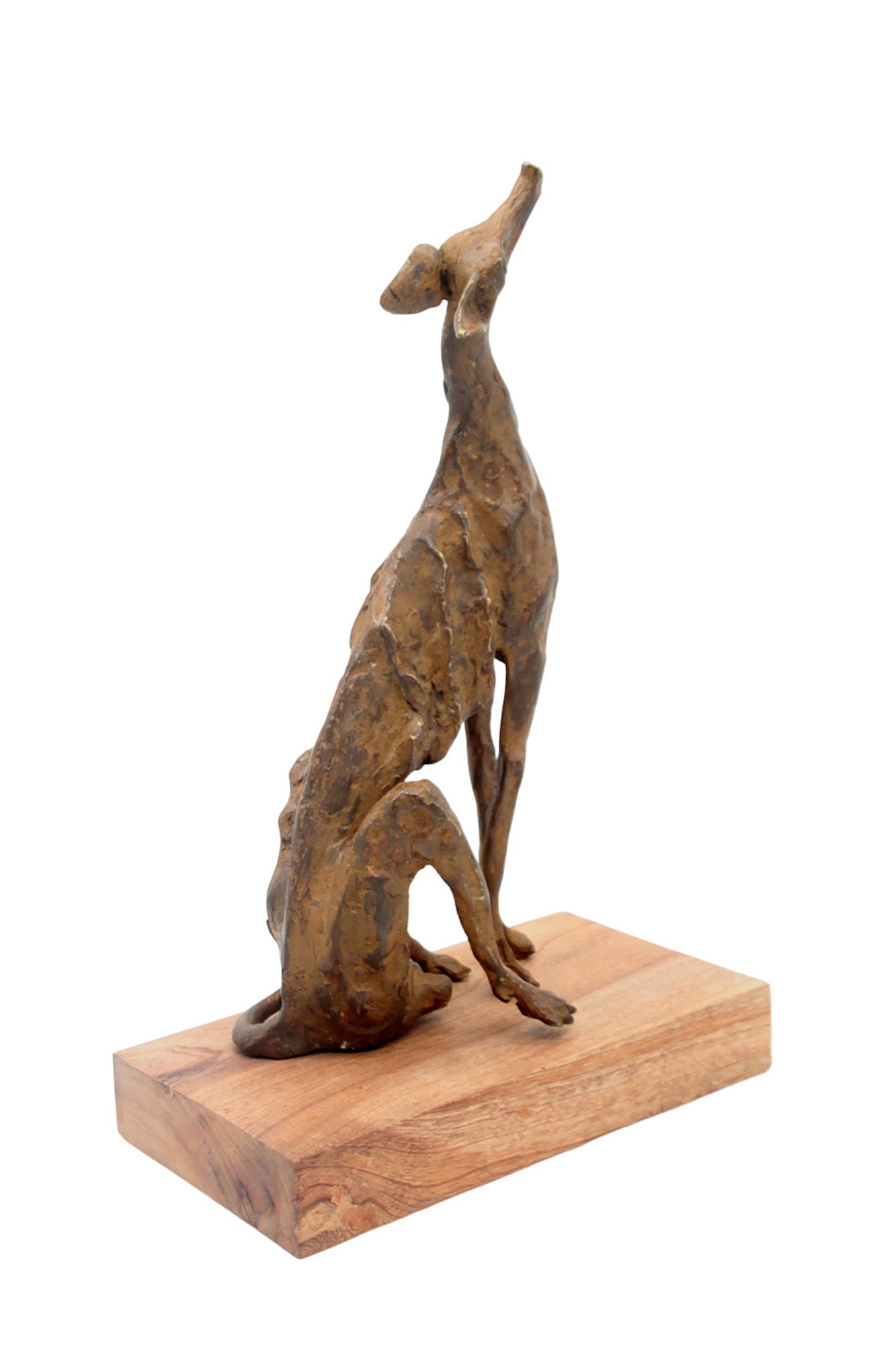 Bronze lévrier 35 cm marron n°1 Bronzes d&#39;Afrique