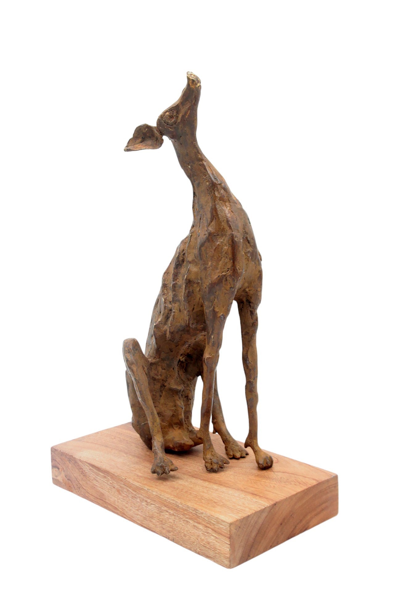 Bronze lévrier 35 cm marron n°1 Bronzes d&#39;Afrique