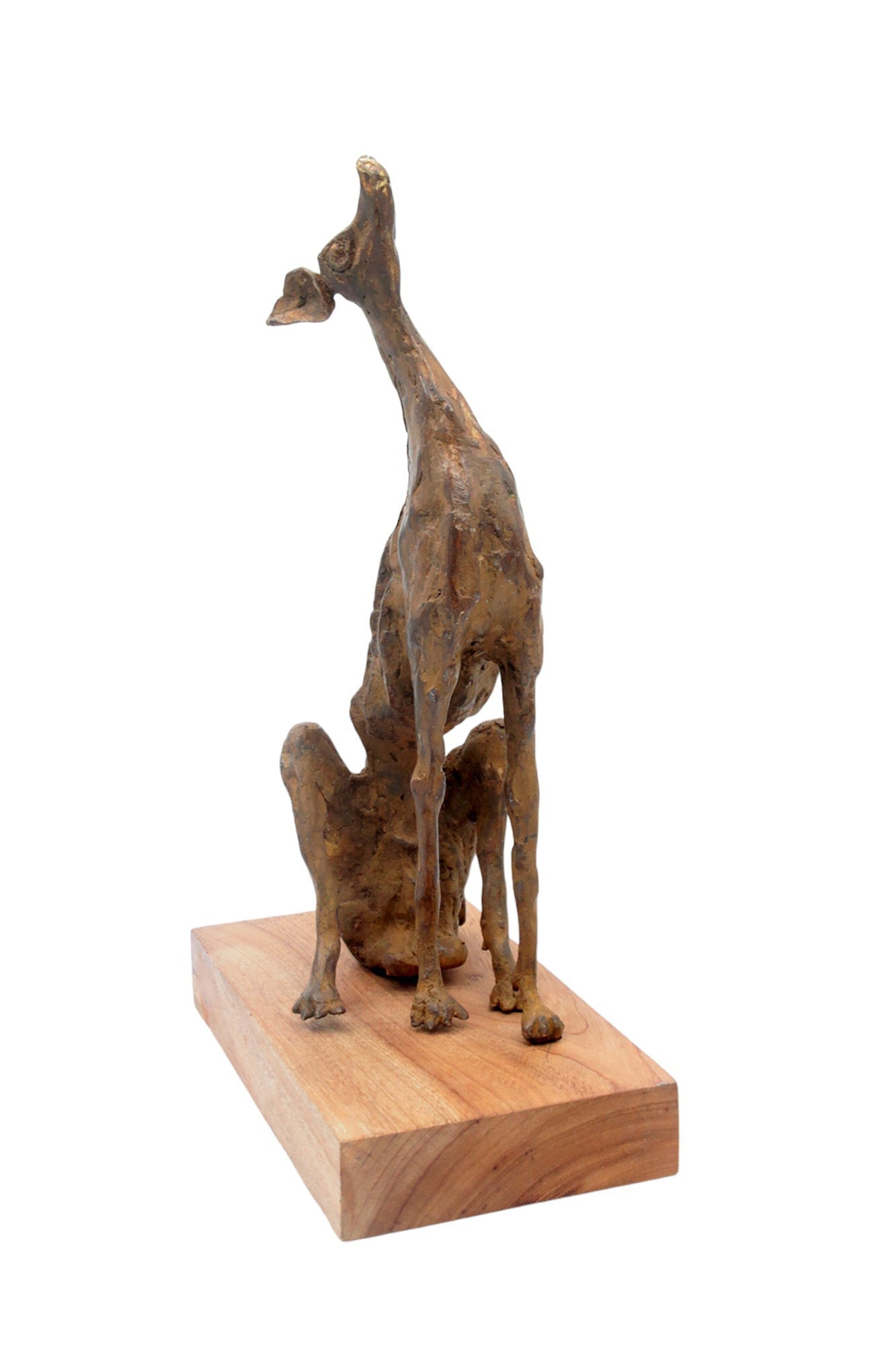 Bronze lévrier 35 cm marron n°1 Bronzes d&#39;Afrique