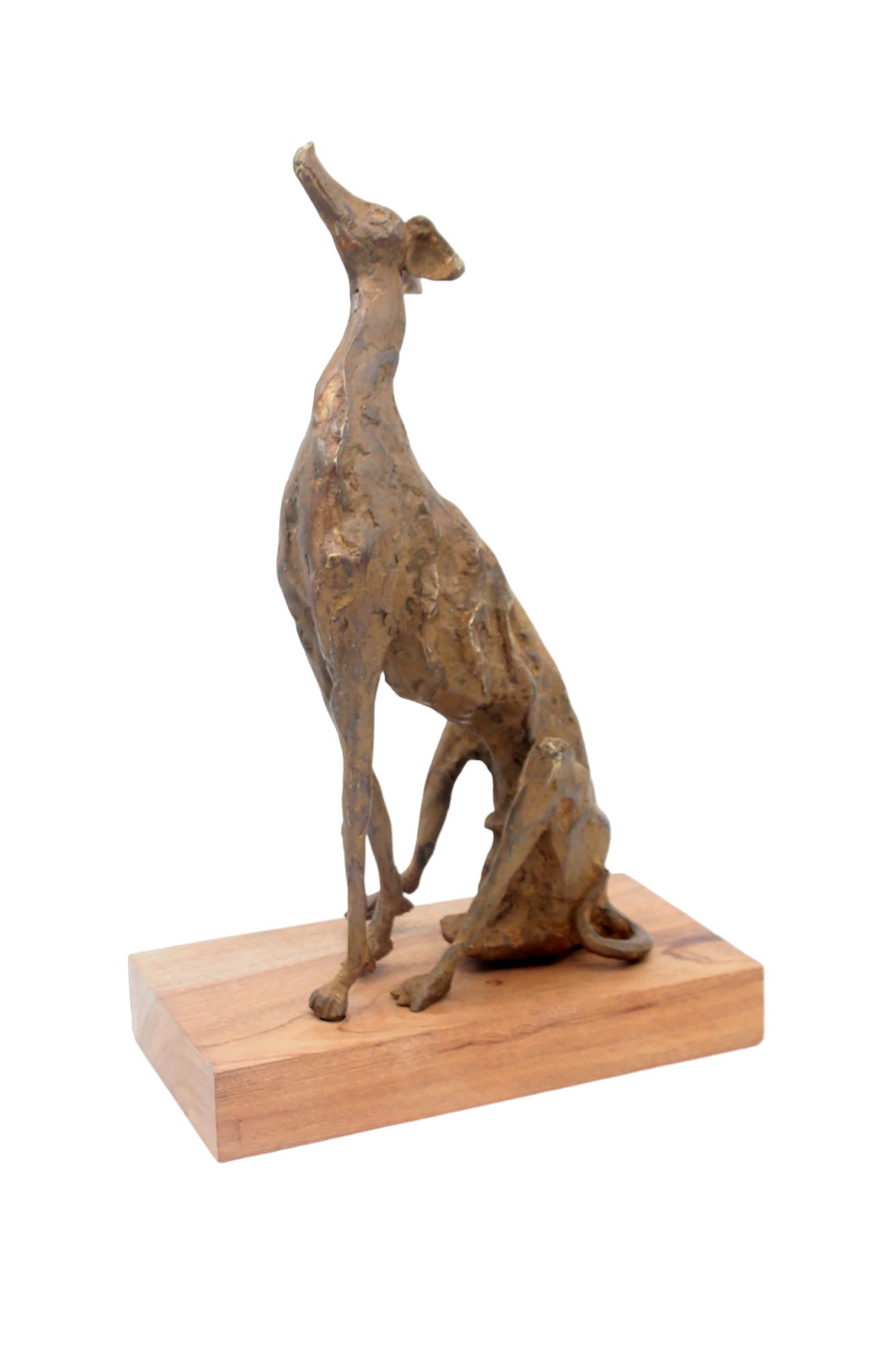 Bronze lévrier 35 cm marron n°1 Bronzes d&#39;Afrique