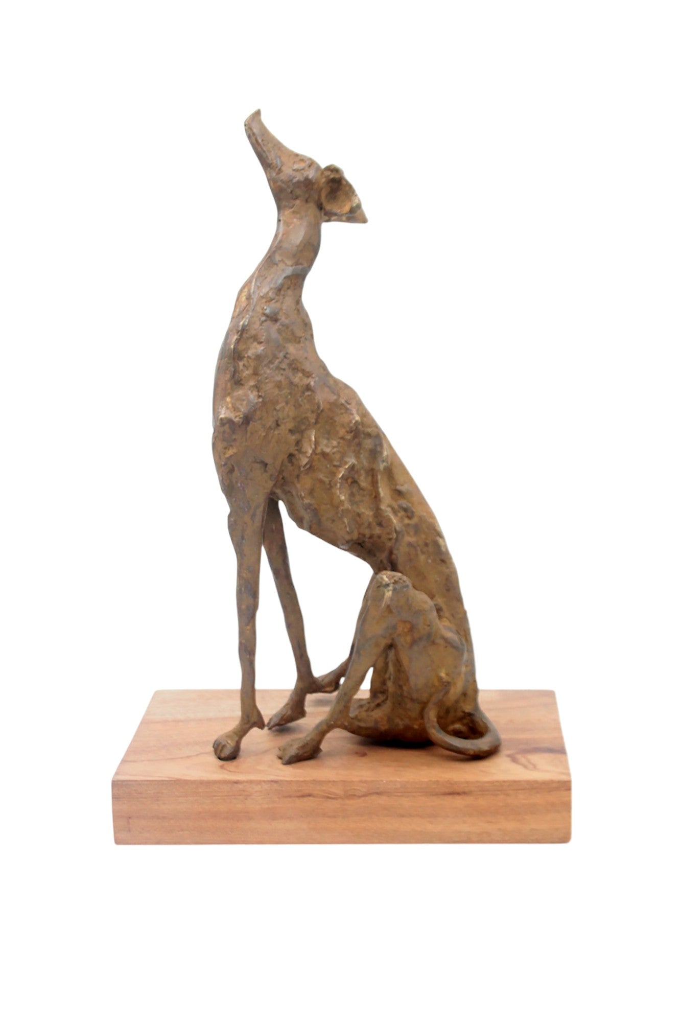 Bronze lévrier 35 cm marron n°1 Bronzes d&#39;Afrique