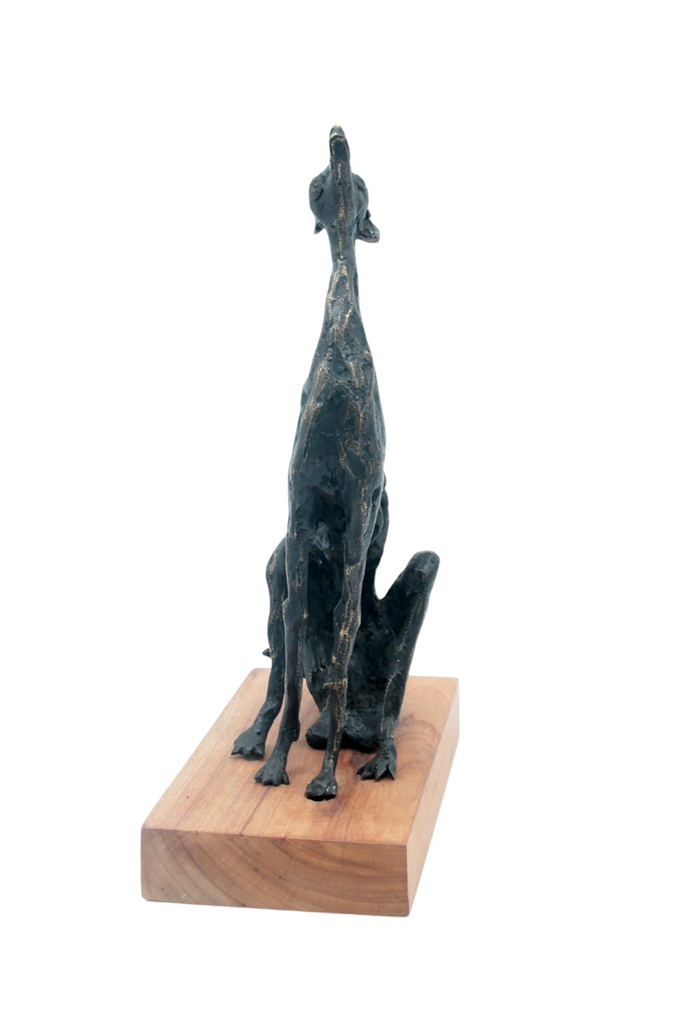 Bronze lévrier 35 cm marron n°2 Bronzes d&#39;Afrique