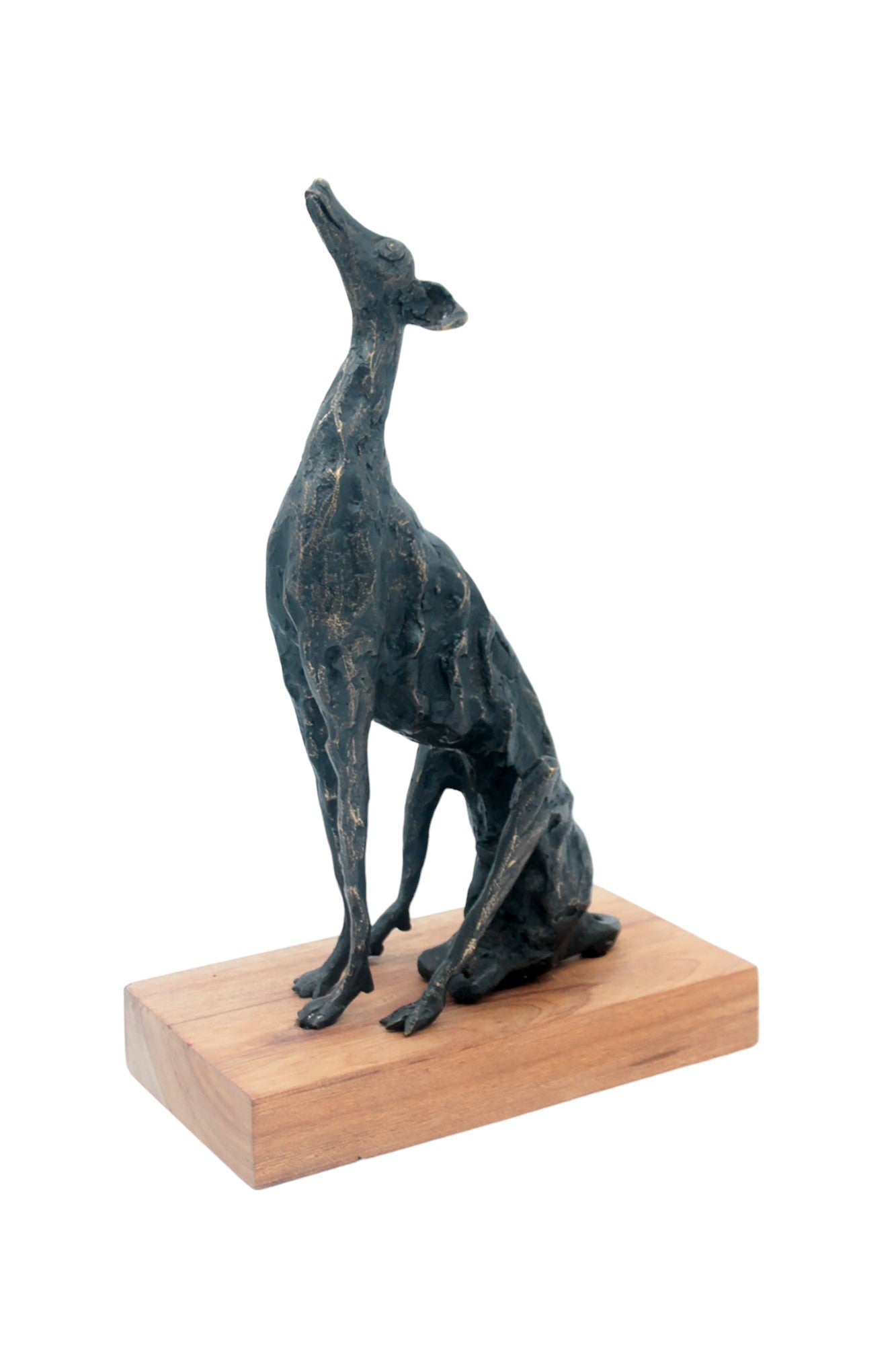 Bronze lévrier 35 cm marron n°2 Bronzes d&#39;Afrique