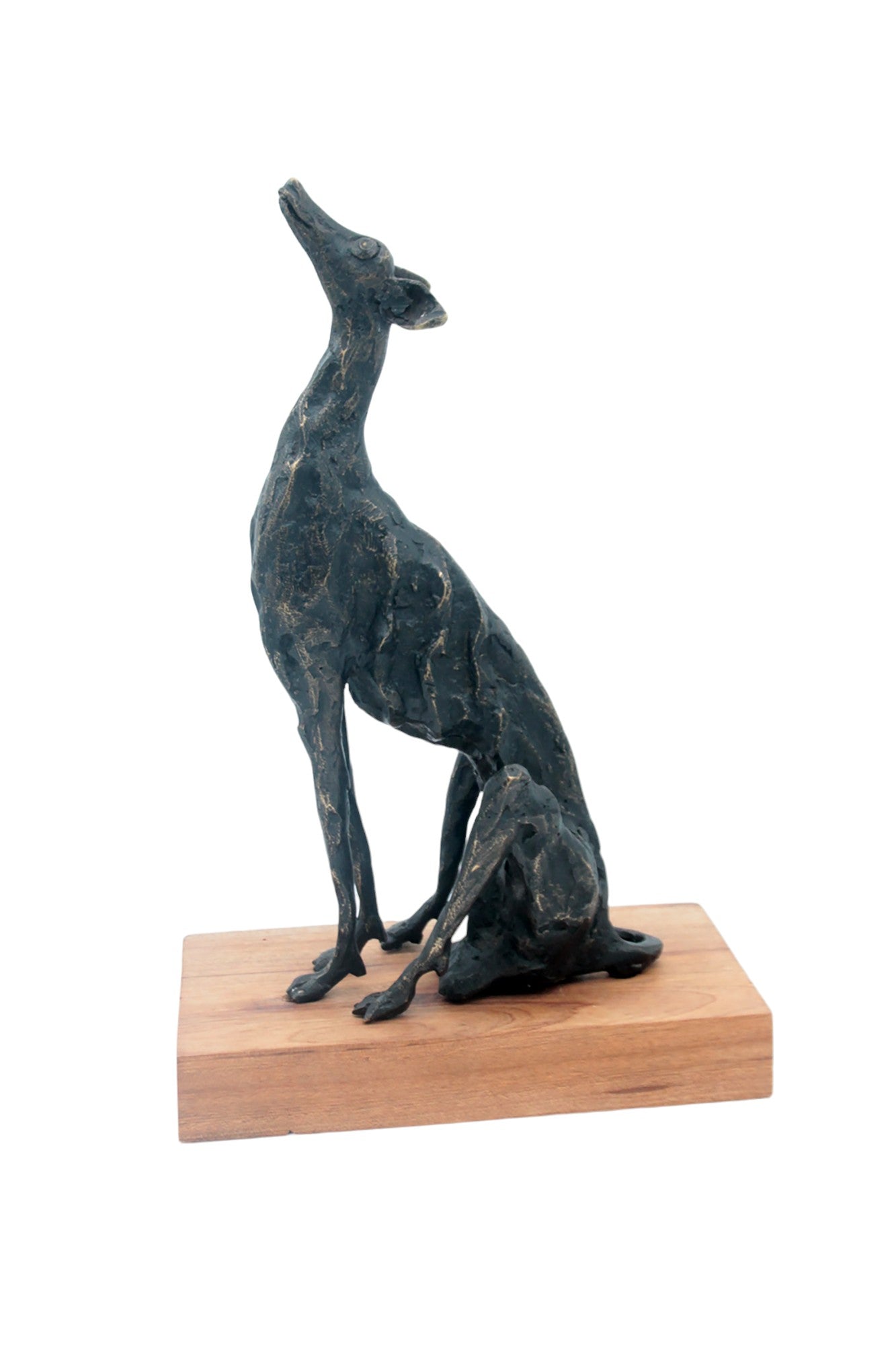Bronze lévrier 35 cm marron n°2 Bronzes d&#39;Afrique