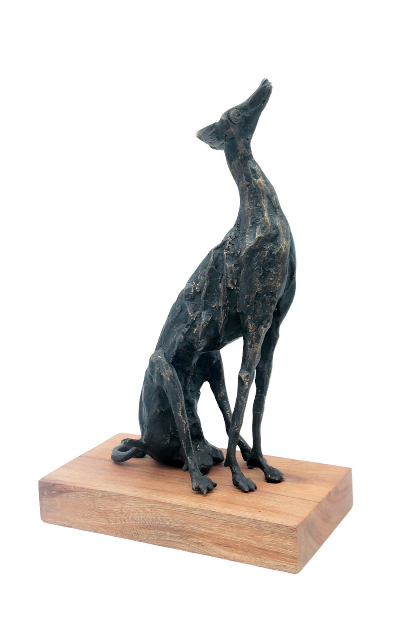 Bronze lévrier 35 cm marron n°2 Bronzes d&#39;Afrique