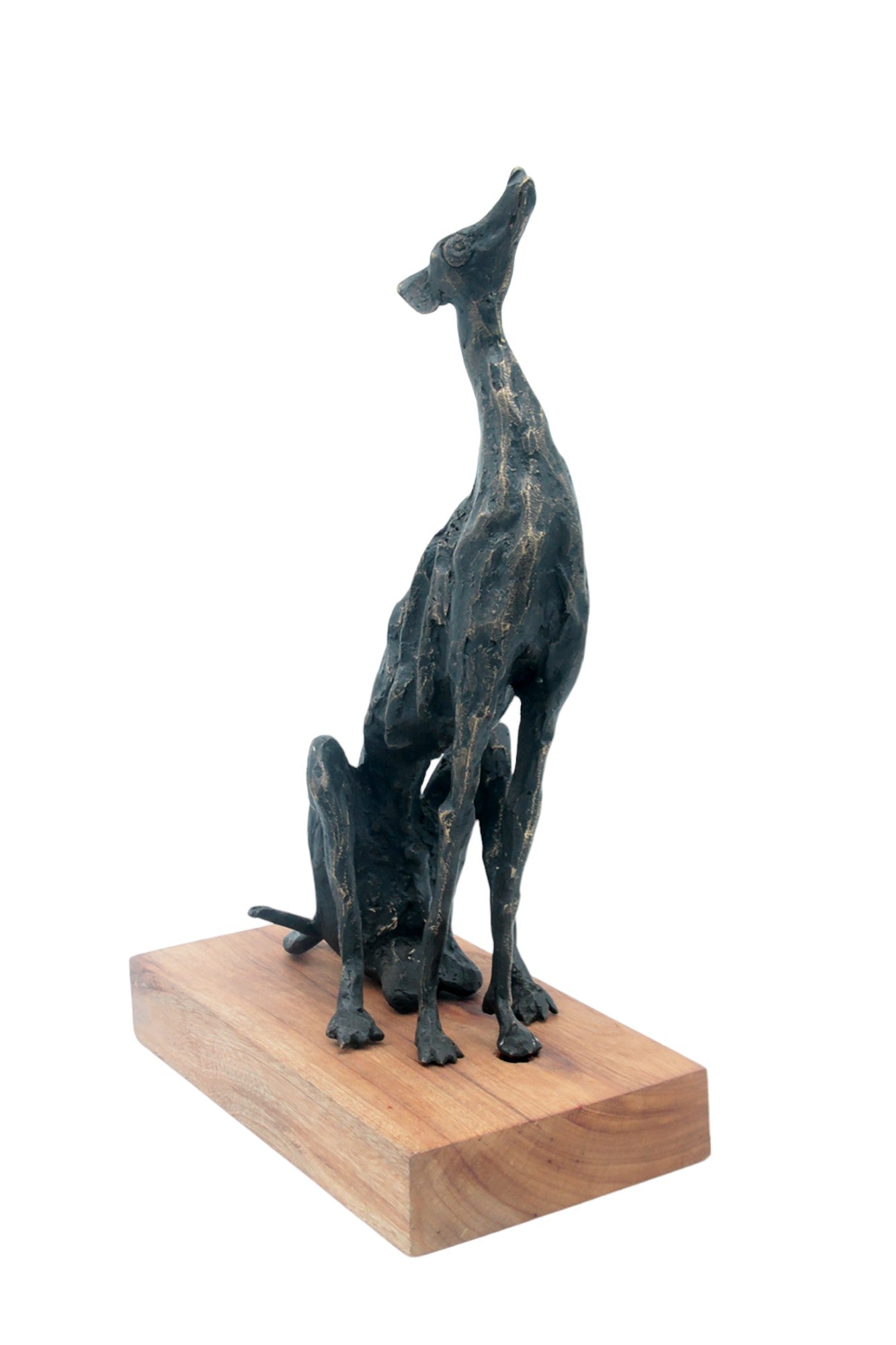 Bronze lévrier 35 cm marron n°2 Bronzes d&#39;Afrique