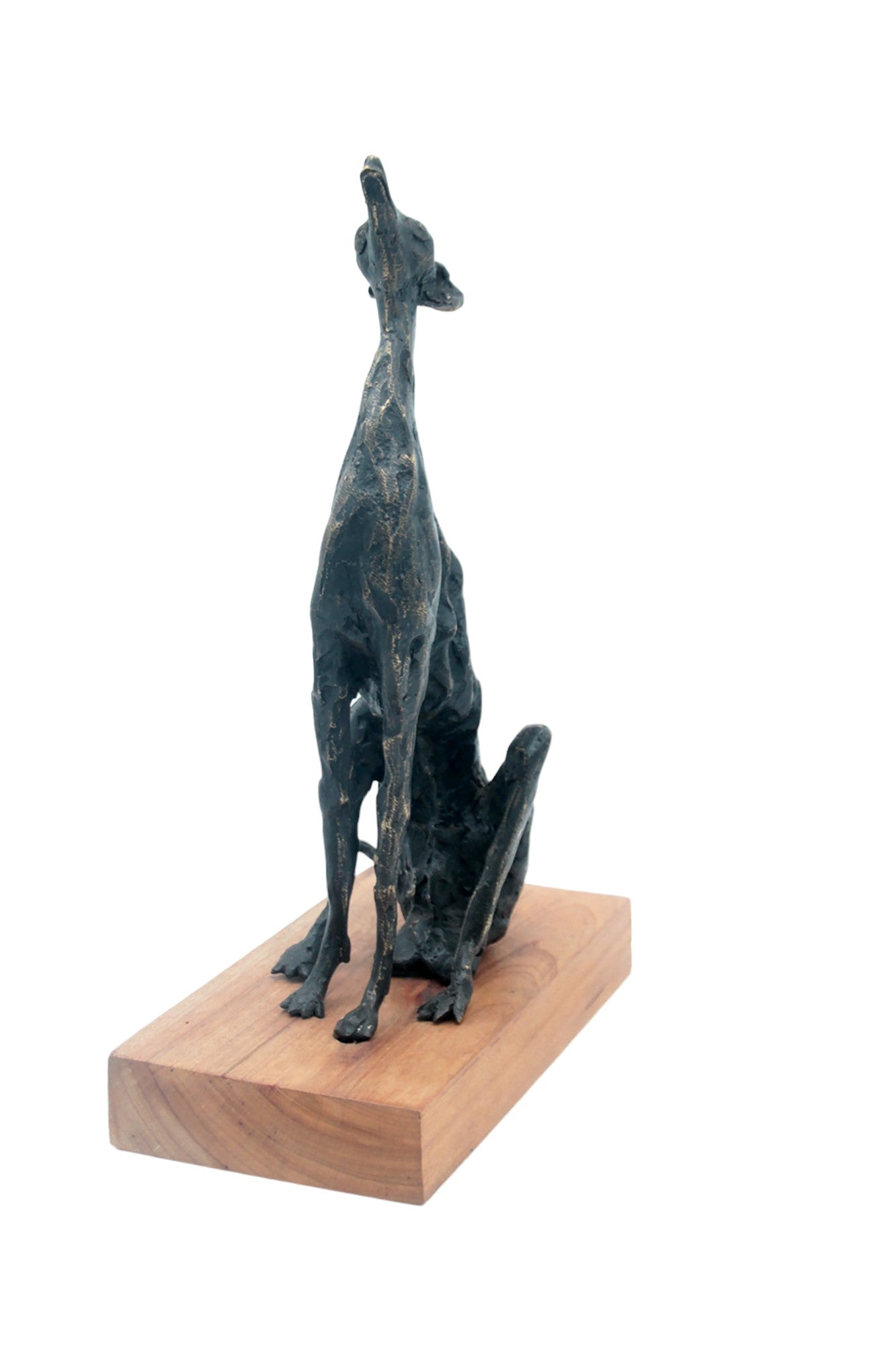 Bronze lévrier 35 cm marron n°2 Bronzes d&#39;Afrique