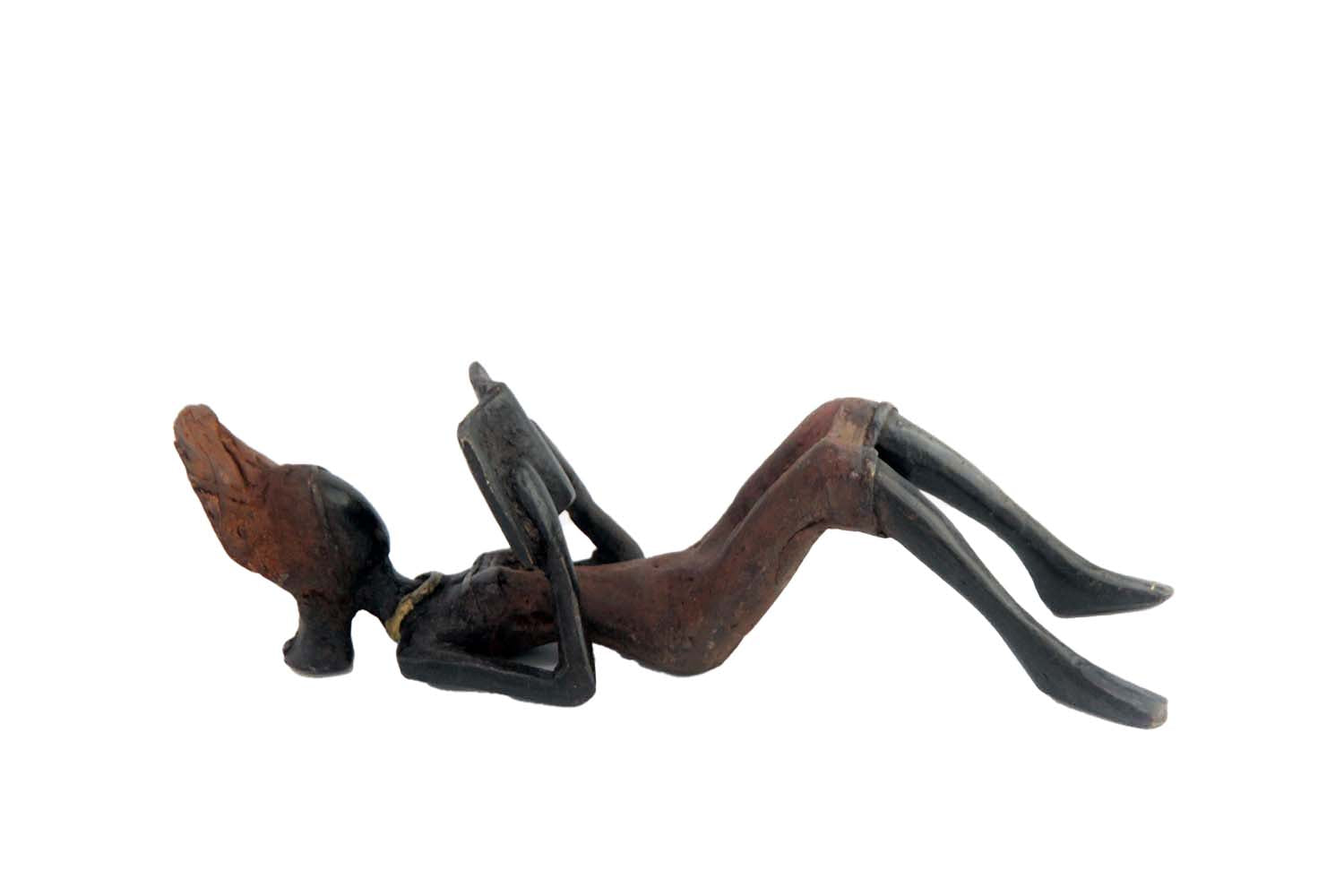 Bronze allongé 20 cm marron n°6 Bronzes d&#39;Afrique