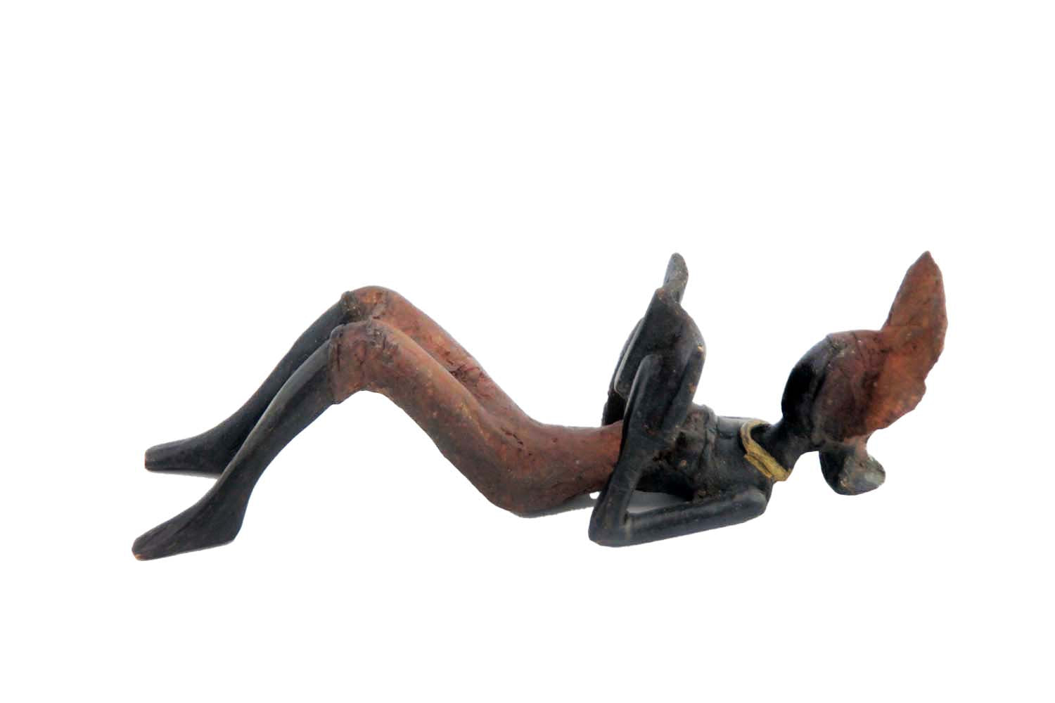 Bronze allongé 20 cm marron n°6 Bronzes d&#39;Afrique