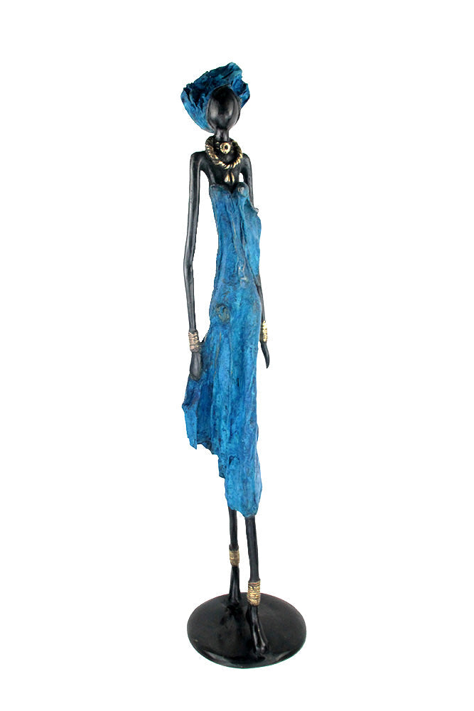 Bronze Issouf 80 cm bleu n°2 Bronzes d'Afrique