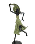 Bronze danseuse 50 cm vert et marron n°1 Bronzes d'Afrique