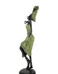 Bronze danseuse 50 cm vert et marron n°1 Bronzes d'Afrique