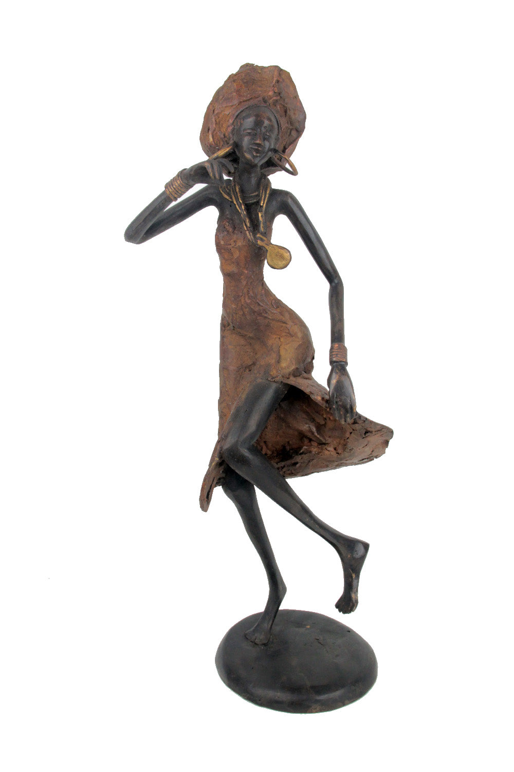 Bronze danseuse 50 cm marron n°1 Bronzes d'Afrique