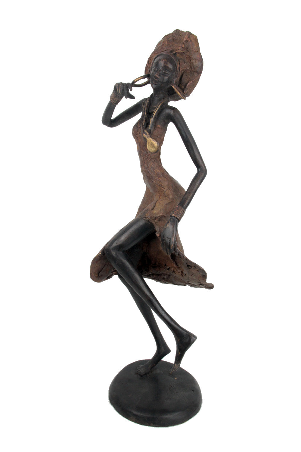 Bronze danseuse 50 cm marron n°1 Bronzes d'Afrique